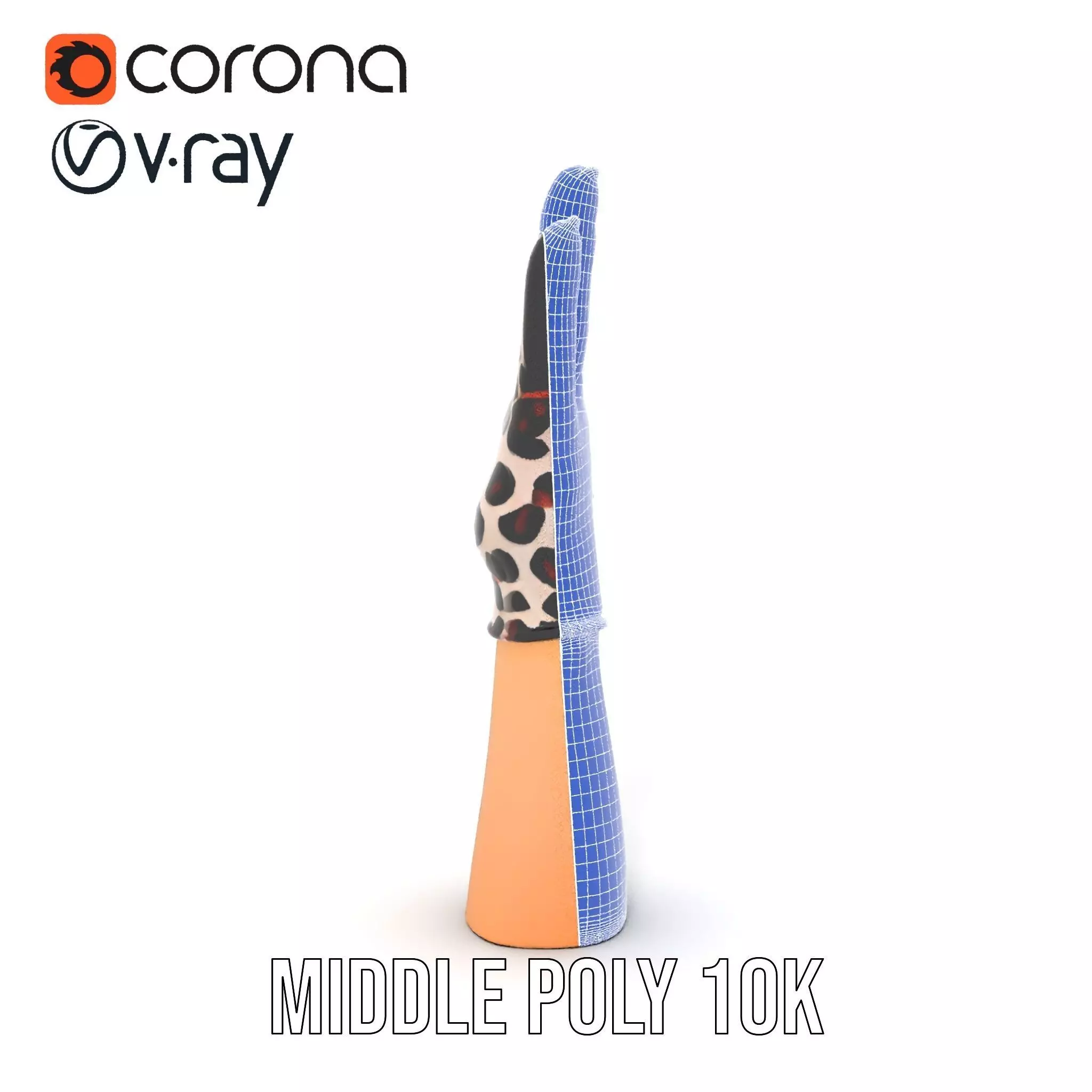 Leopard Print Glove Model Pack Texture_30