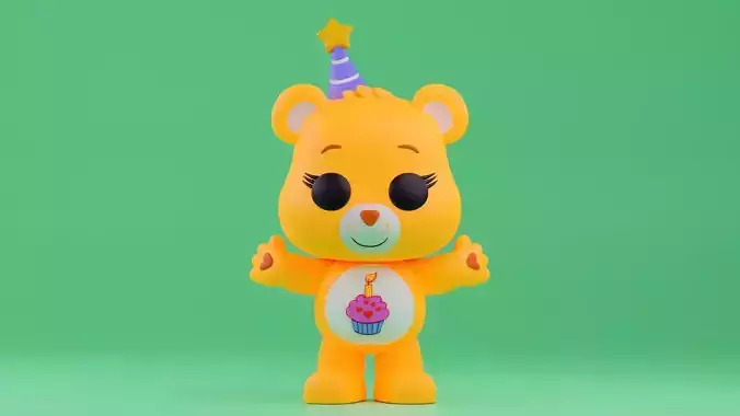  Birthday Bear funko pop from the Care Bears franchise 3D print model