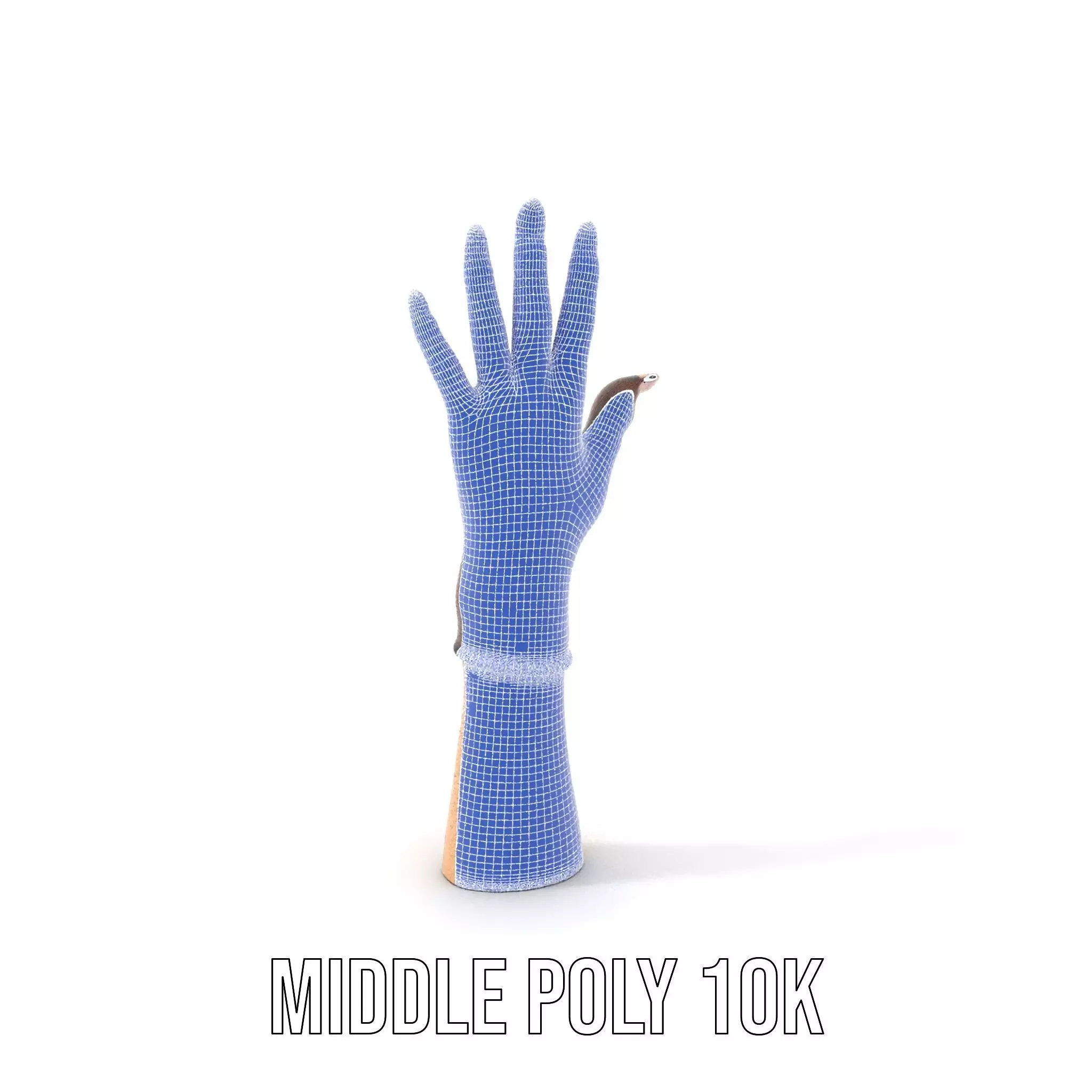 Elegant Mesh Glove Hand Model Pack Low-poly 3D model_17