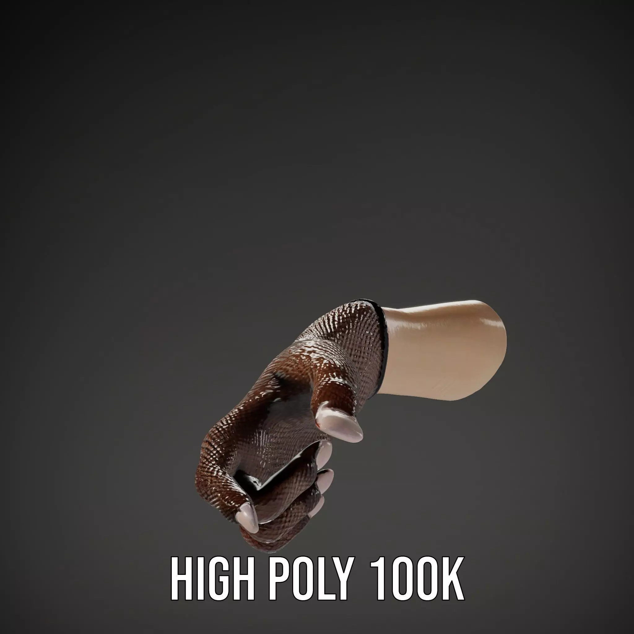 Elegant Mesh Glove Hand Model Pack Low-poly 3D model_34