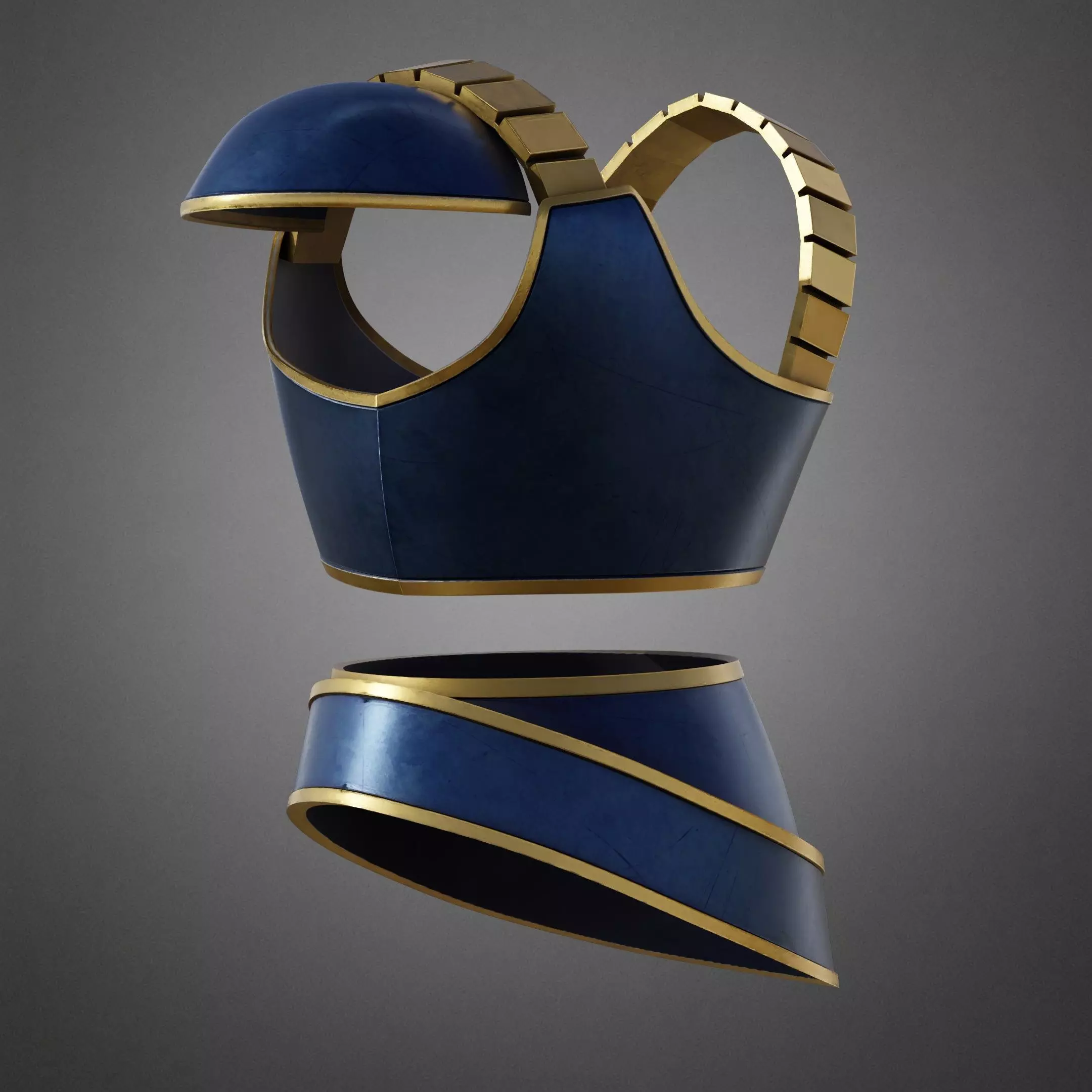 Dragon Ball Goku Yardrat Armor for Cosplay 3D print model_6