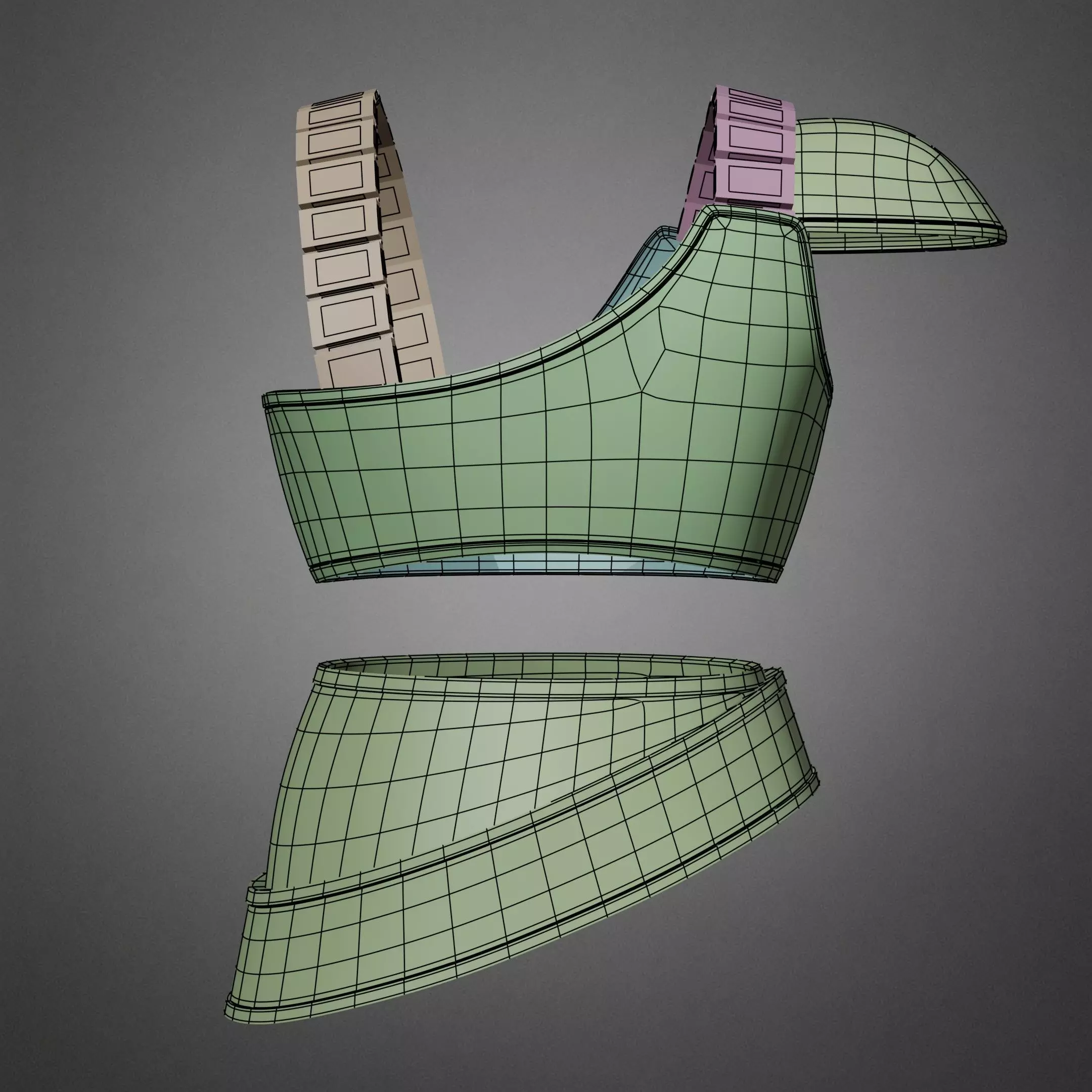 Dragon Ball Goku Yardrat Armor for Cosplay 3D print model_12