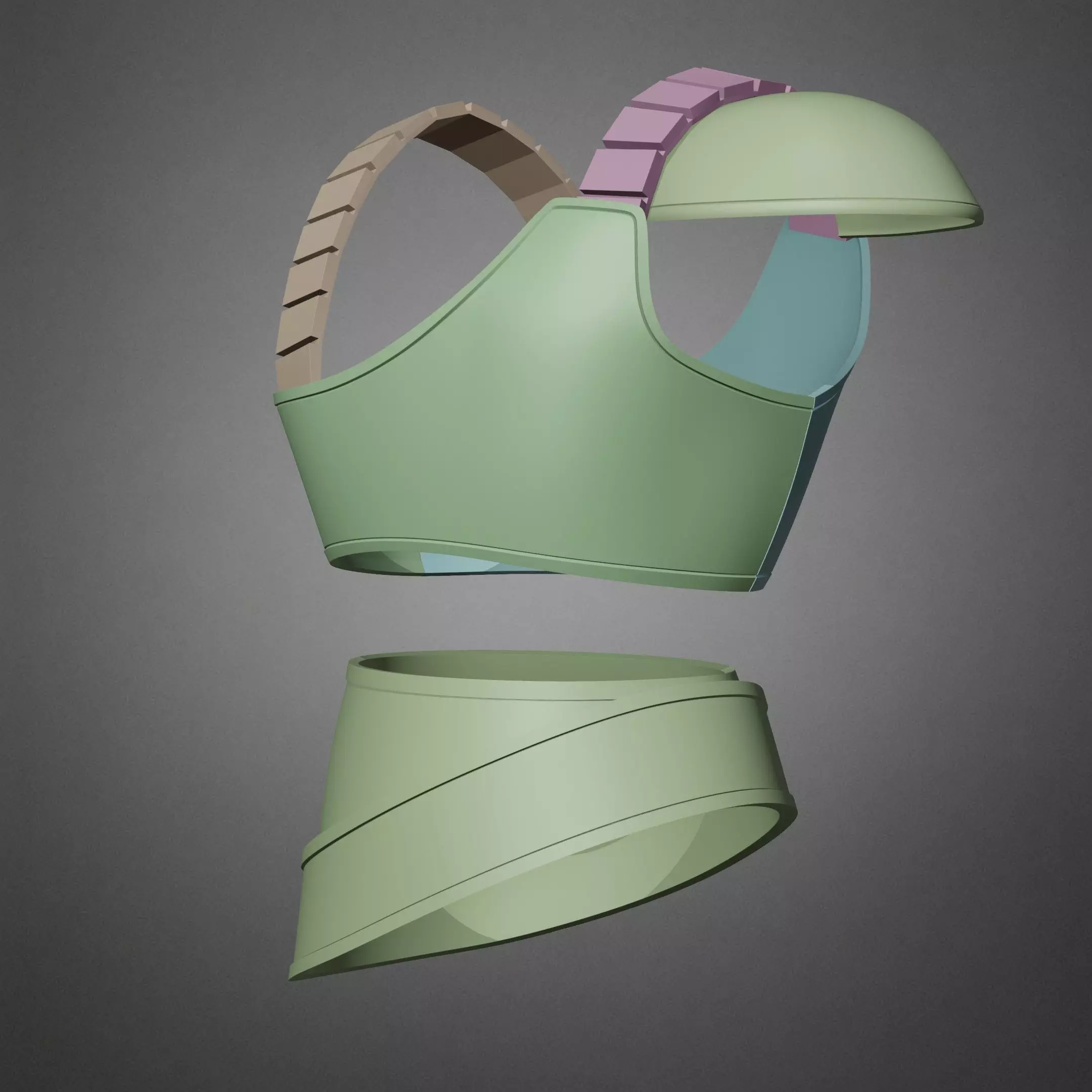 Dragon Ball Goku Yardrat Armor for Cosplay 3D print model_13