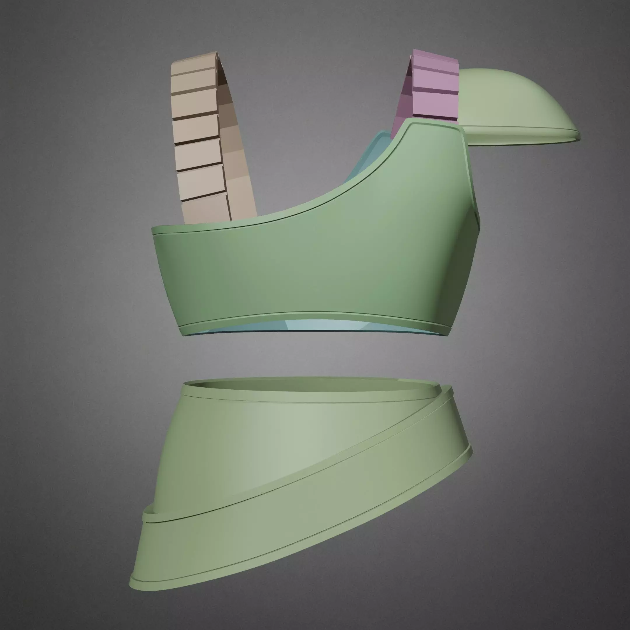 Dragon Ball Goku Yardrat Armor for Cosplay 3D print model_11