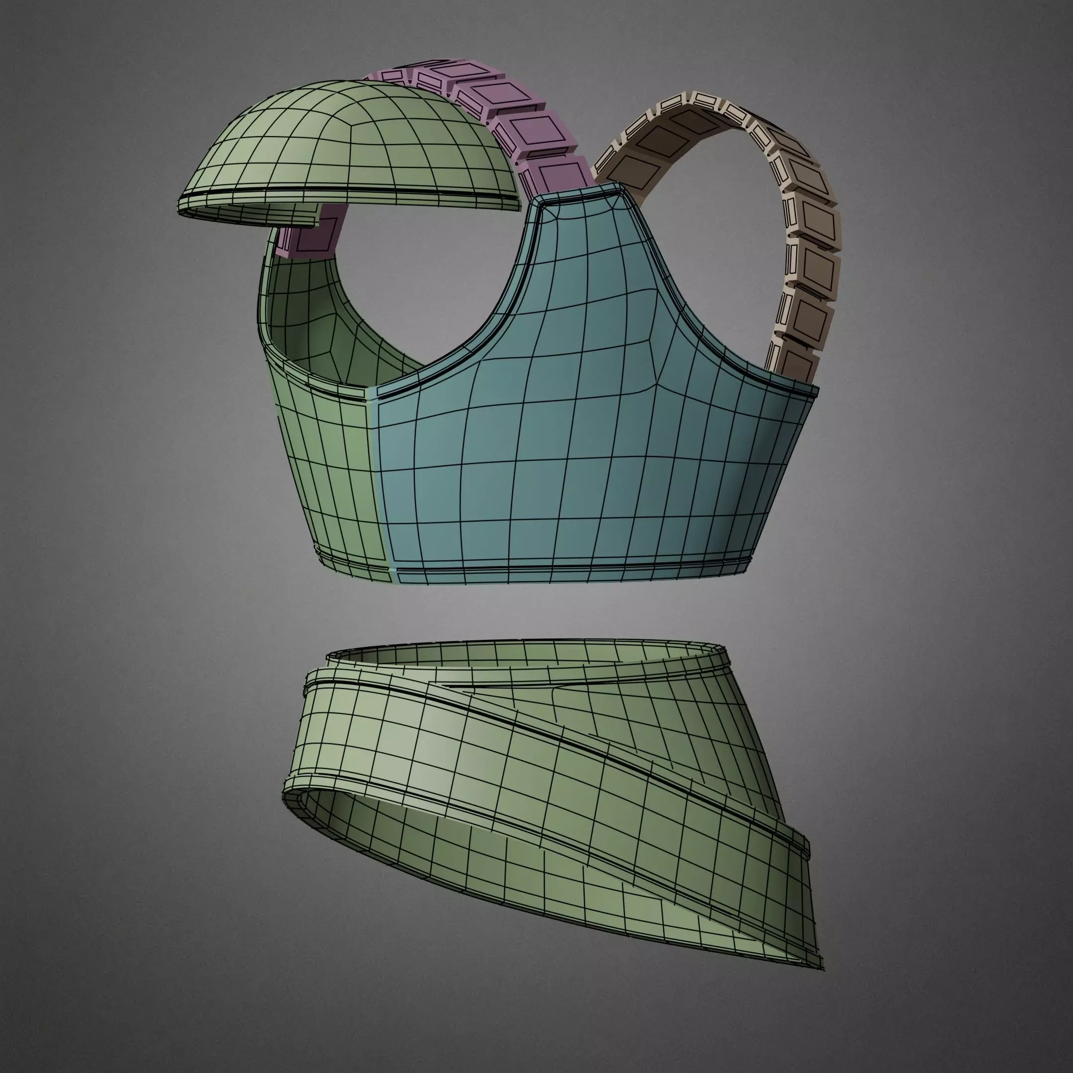 Dragon Ball Goku Yardrat Armor for Cosplay 3D print model_18