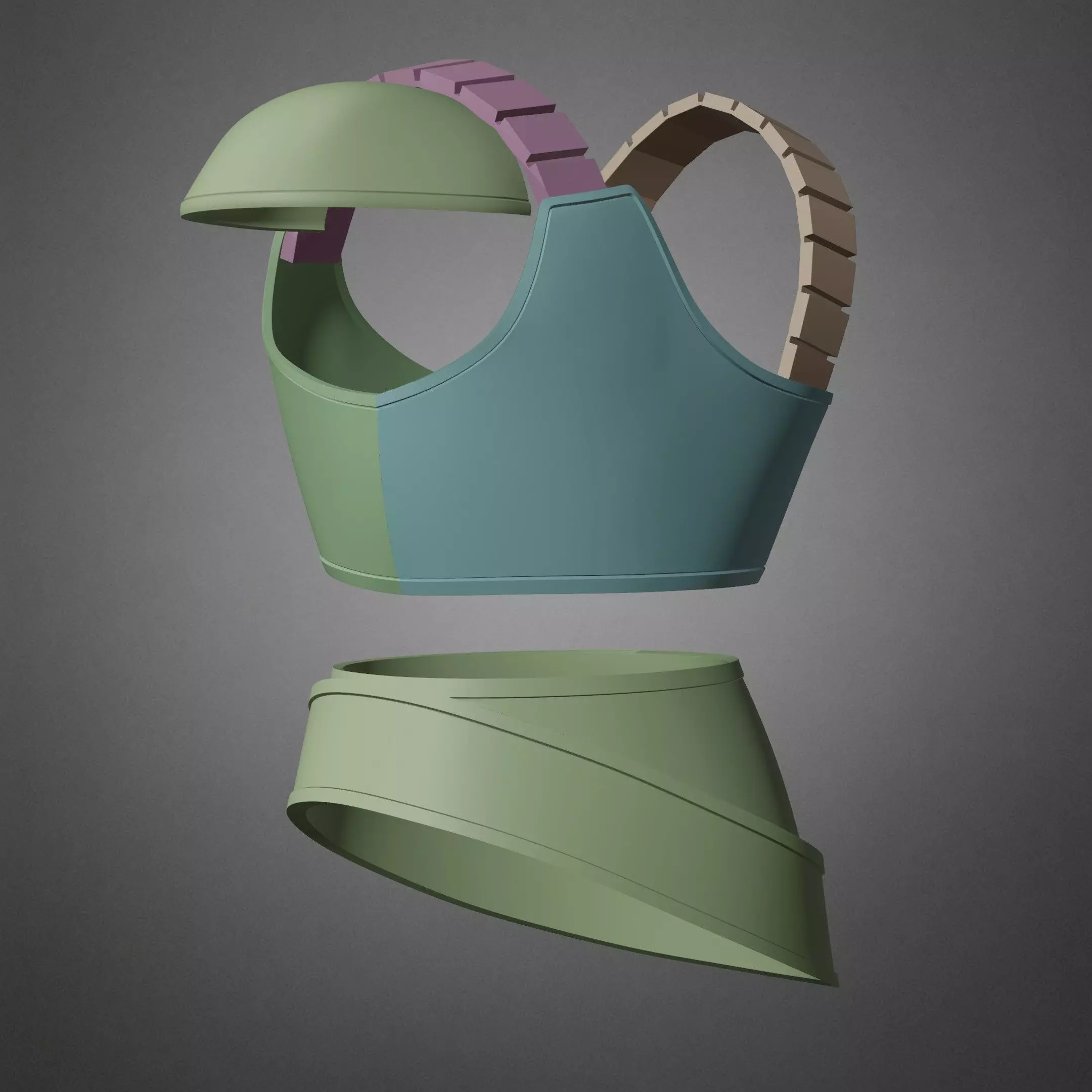 Dragon Ball Goku Yardrat Armor for Cosplay 3D print model_17