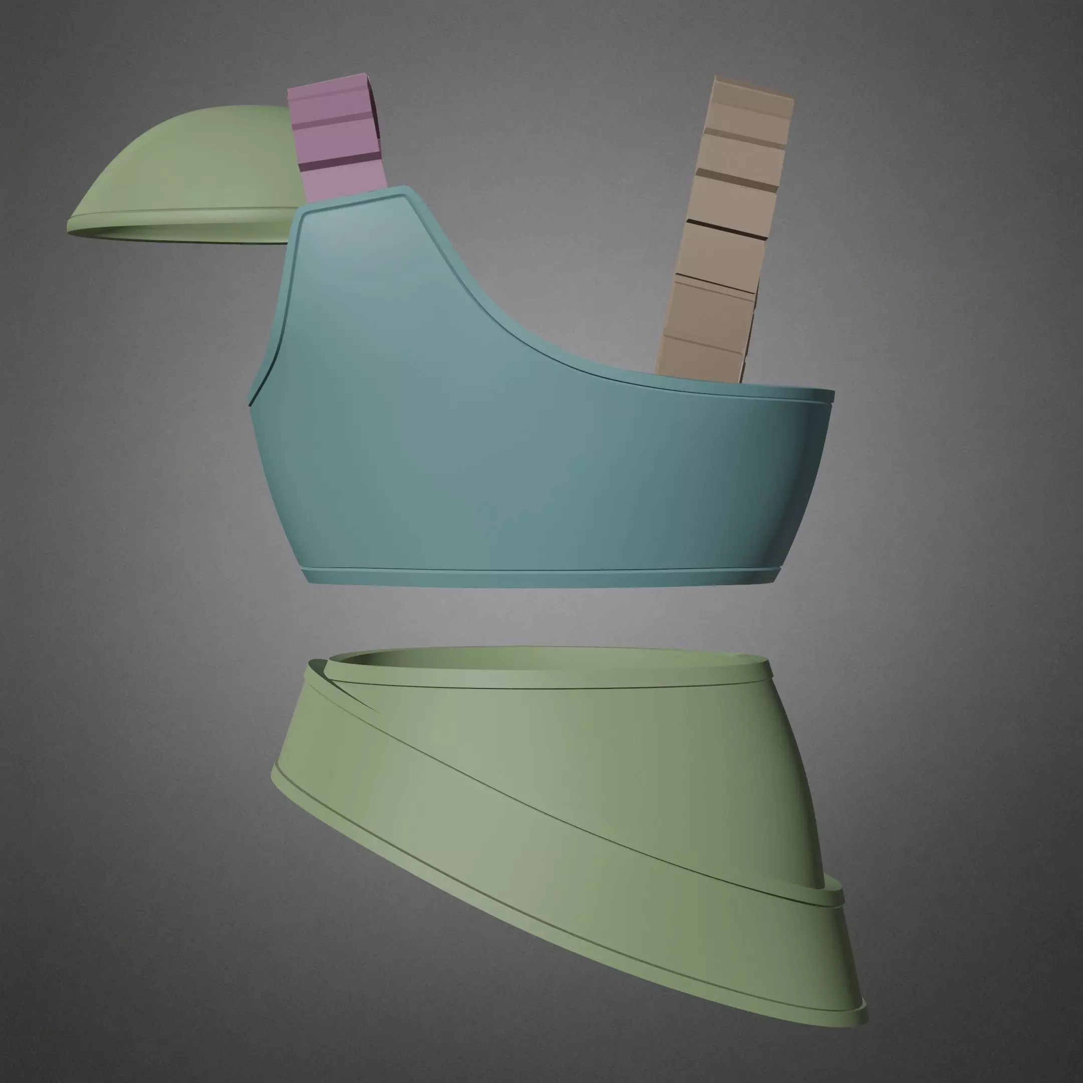 Dragon Ball Goku Yardrat Armor for Cosplay 3D print model_19