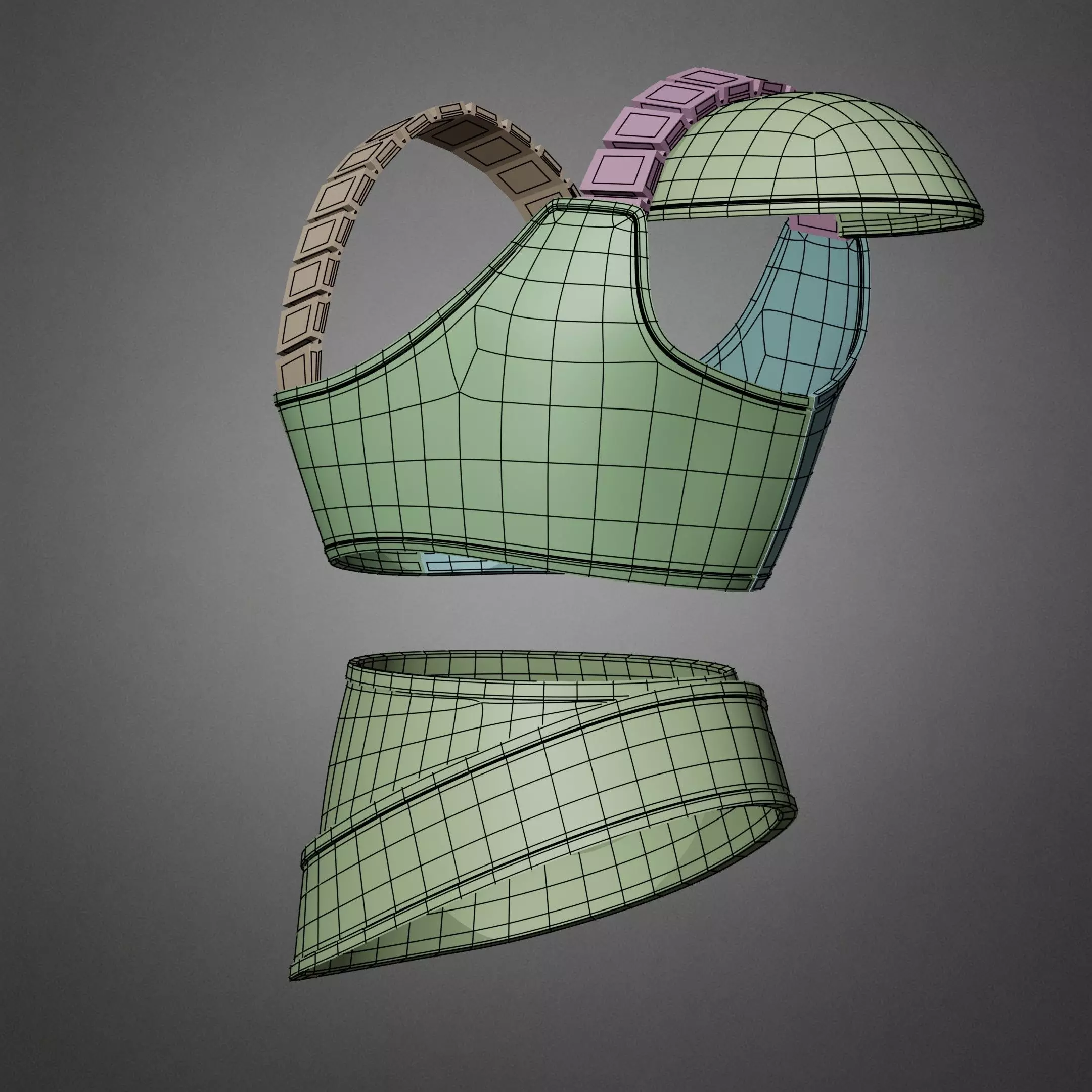 Dragon Ball Goku Yardrat Armor for Cosplay 3D print model_14