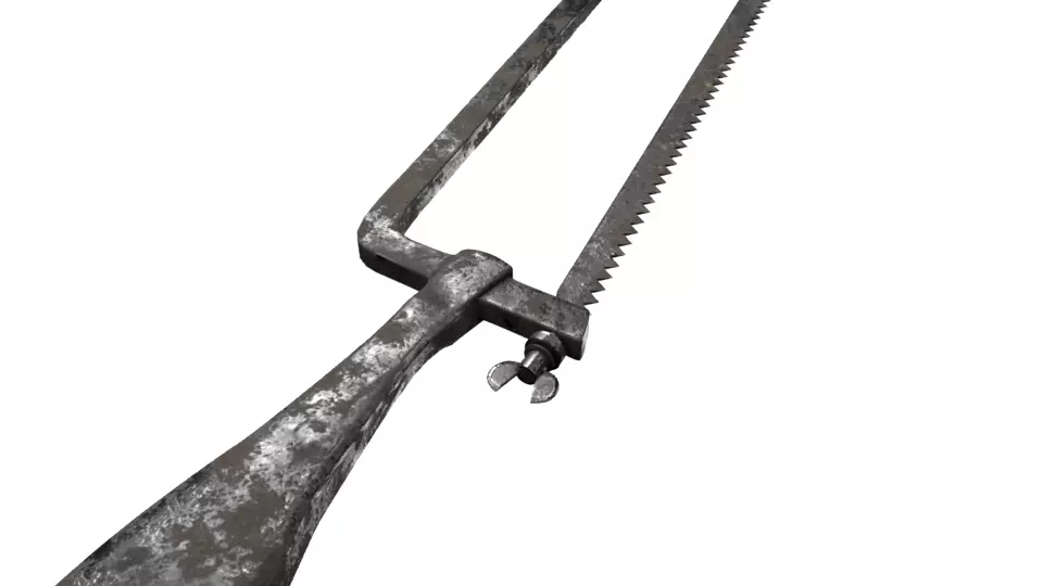 A used saw Low-poly 3D model_4