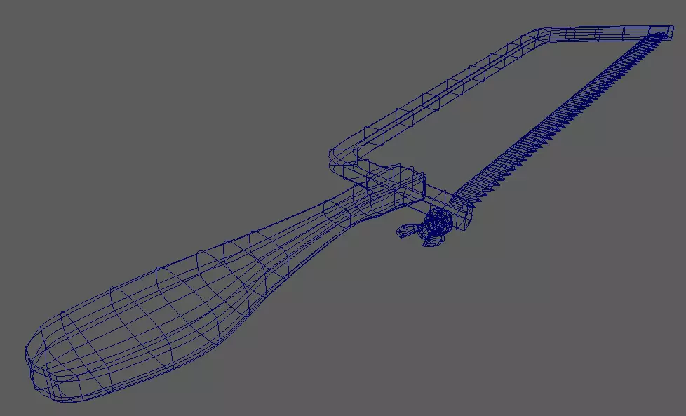 A used saw Low-poly 3D model_6