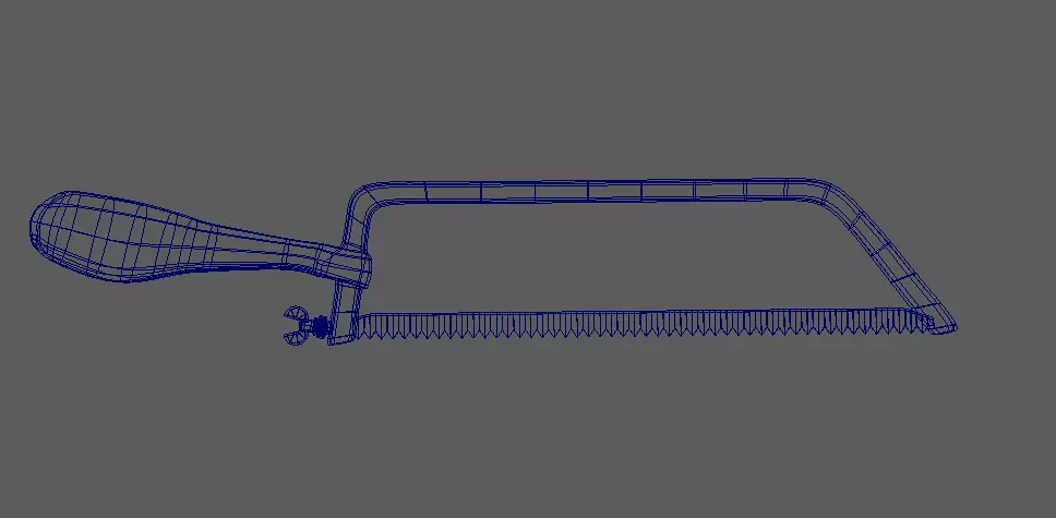A used saw Low-poly 3D model_5
