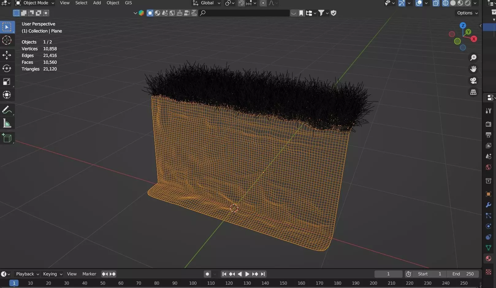 Low Poly Coastal Seawall Segment Low-poly 3D model_1