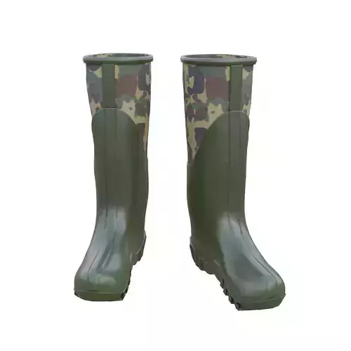 Rubber Hunting Boots Low-poly 3D model