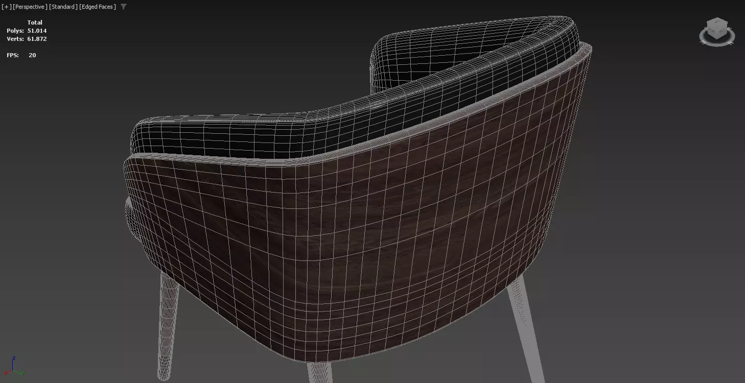 Modern Leisure Chair 3D model_10