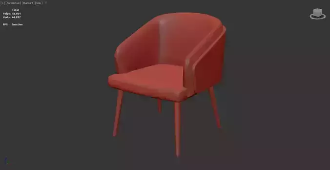 Modern Leisure Chair 3D model 7