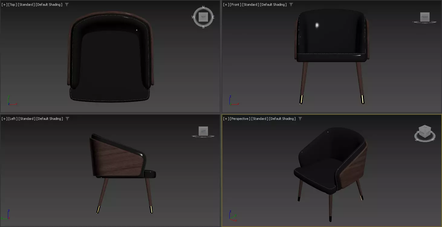 Modern Leisure Chair 3D model_8