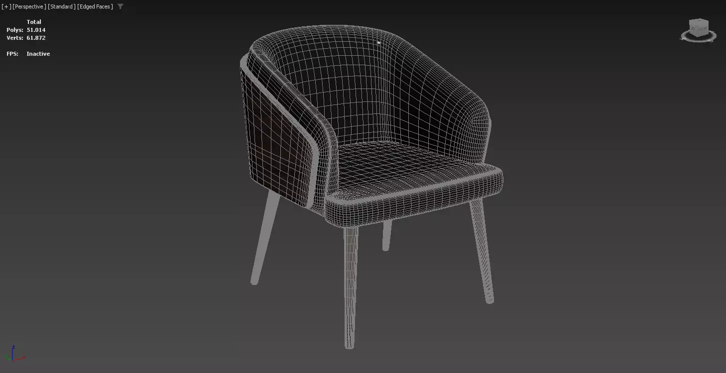 Modern Leisure Chair 3D model_12