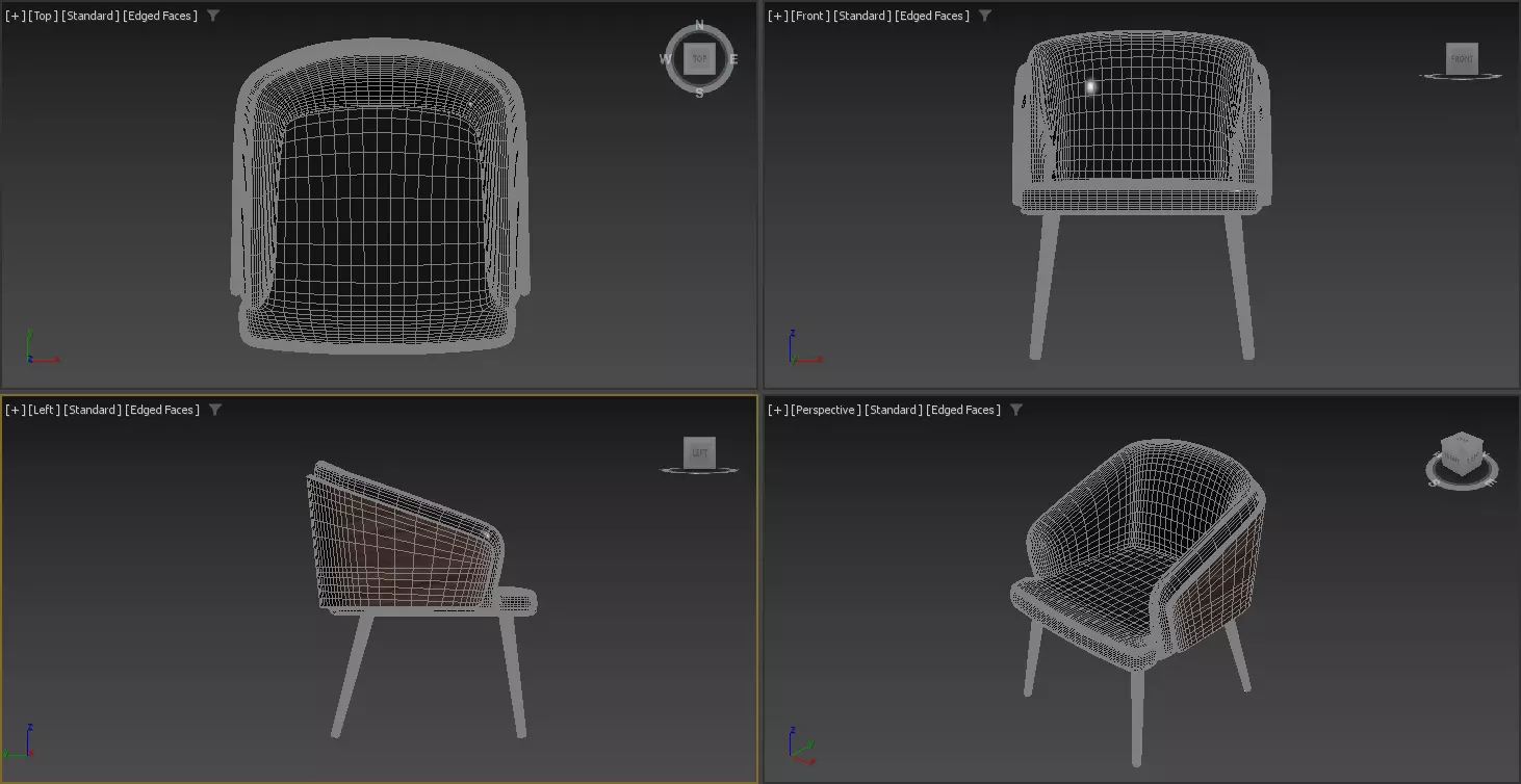Modern Leisure Chair 3D model_9