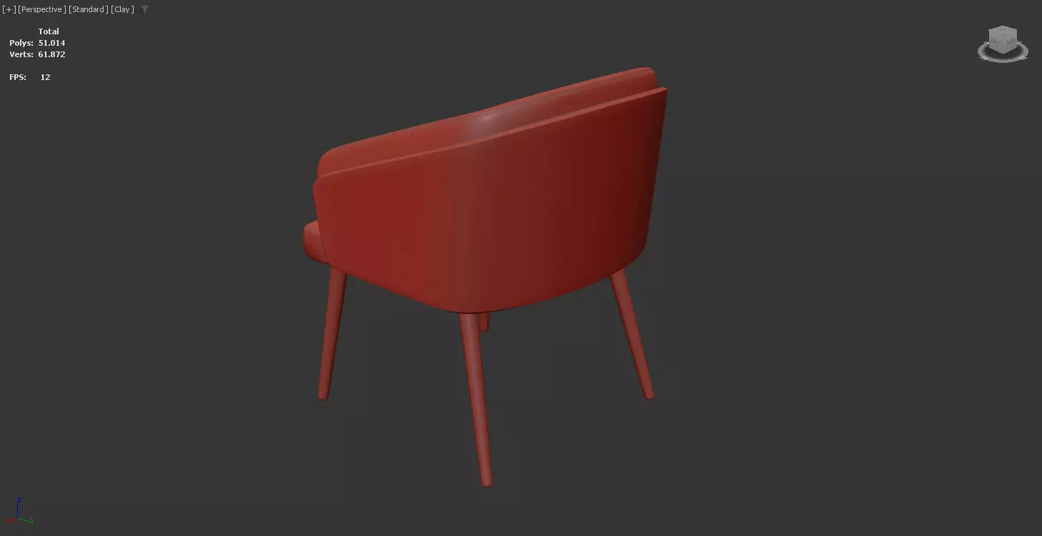 Modern Leisure Chair 3D model_7