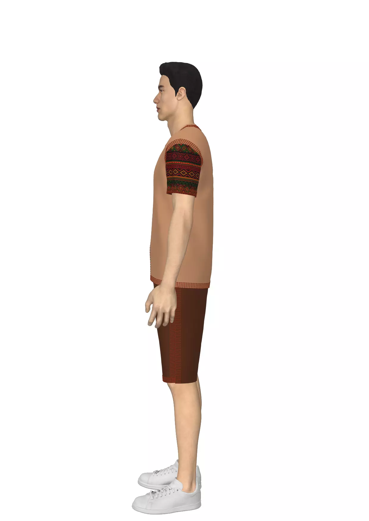 Pattern clothes Marvelous Designer or Clo3D ZPRJ Free 3D model_4