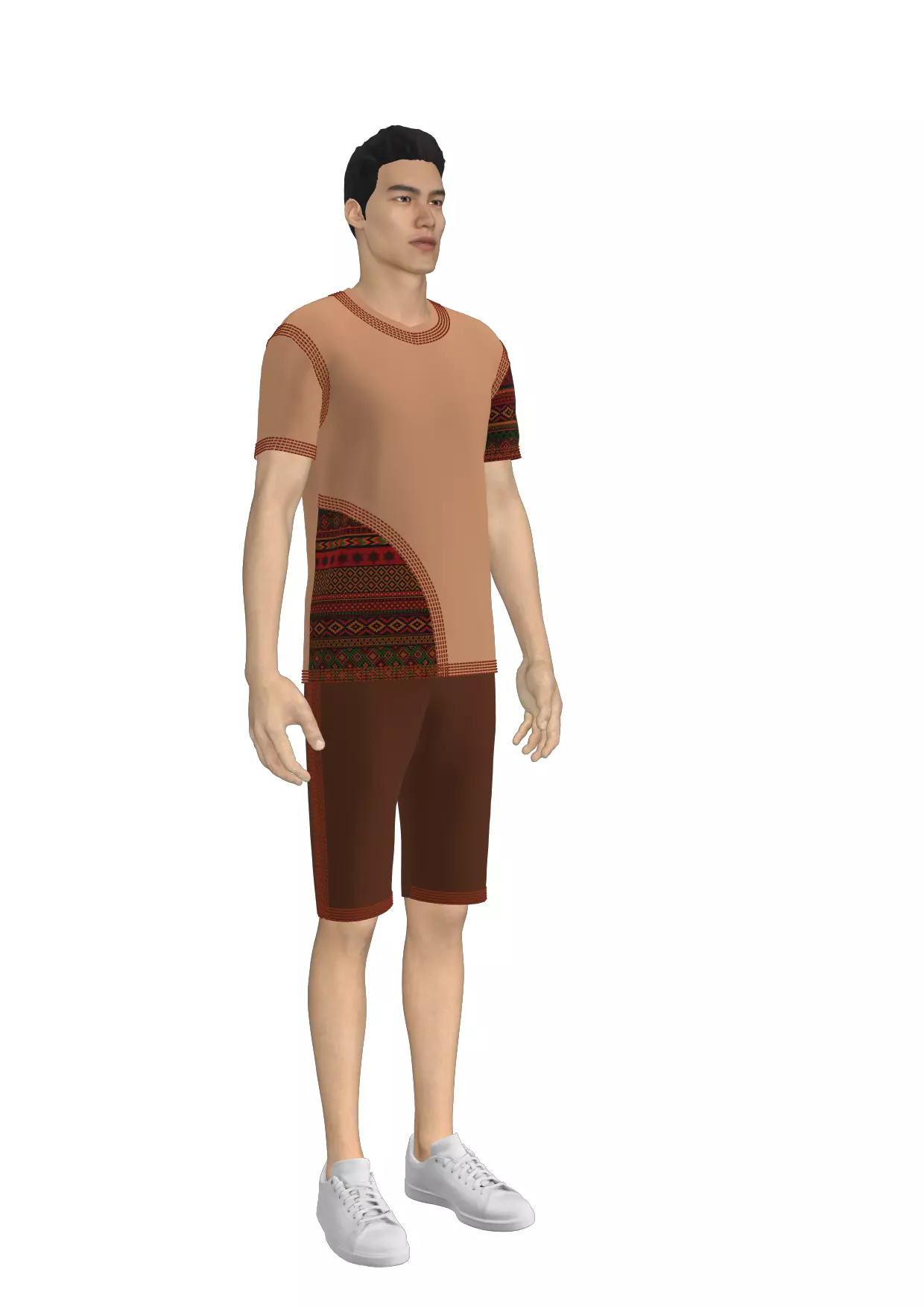 Pattern clothes Marvelous Designer or Clo3D ZPRJ Free 3D model_6