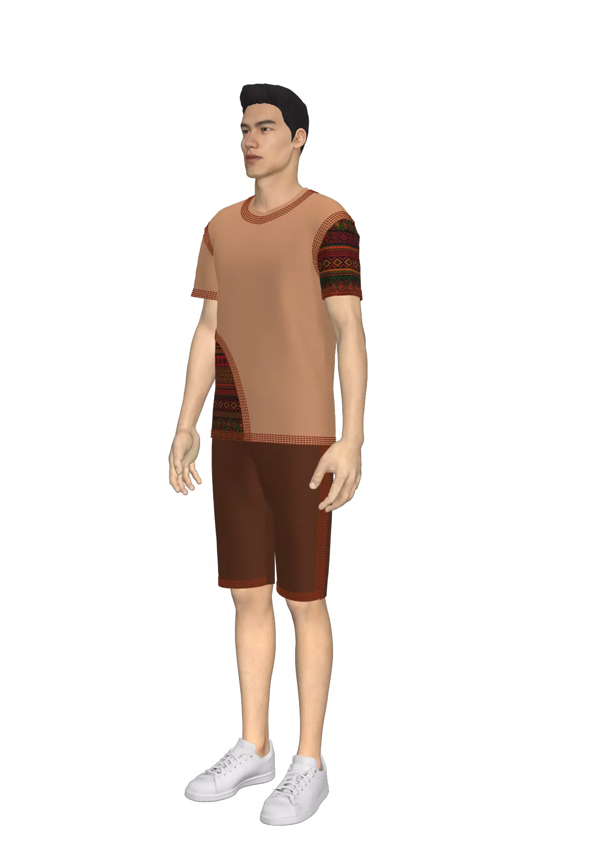 Pattern clothes Marvelous Designer or Clo3D ZPRJ Free 3D model_5