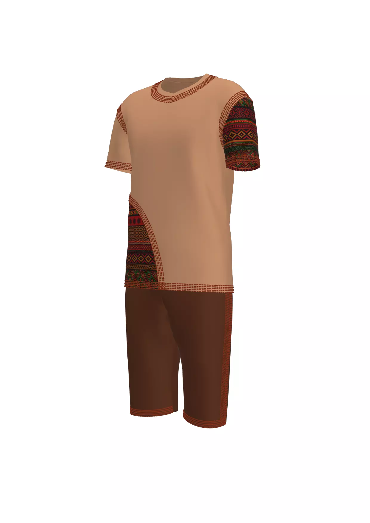 Pattern clothes Marvelous Designer or Clo3D ZPRJ Free 3D model_10