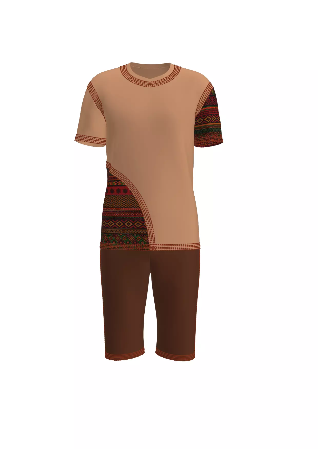 Pattern clothes Marvelous Designer or Clo3D ZPRJ Free 3D model_7