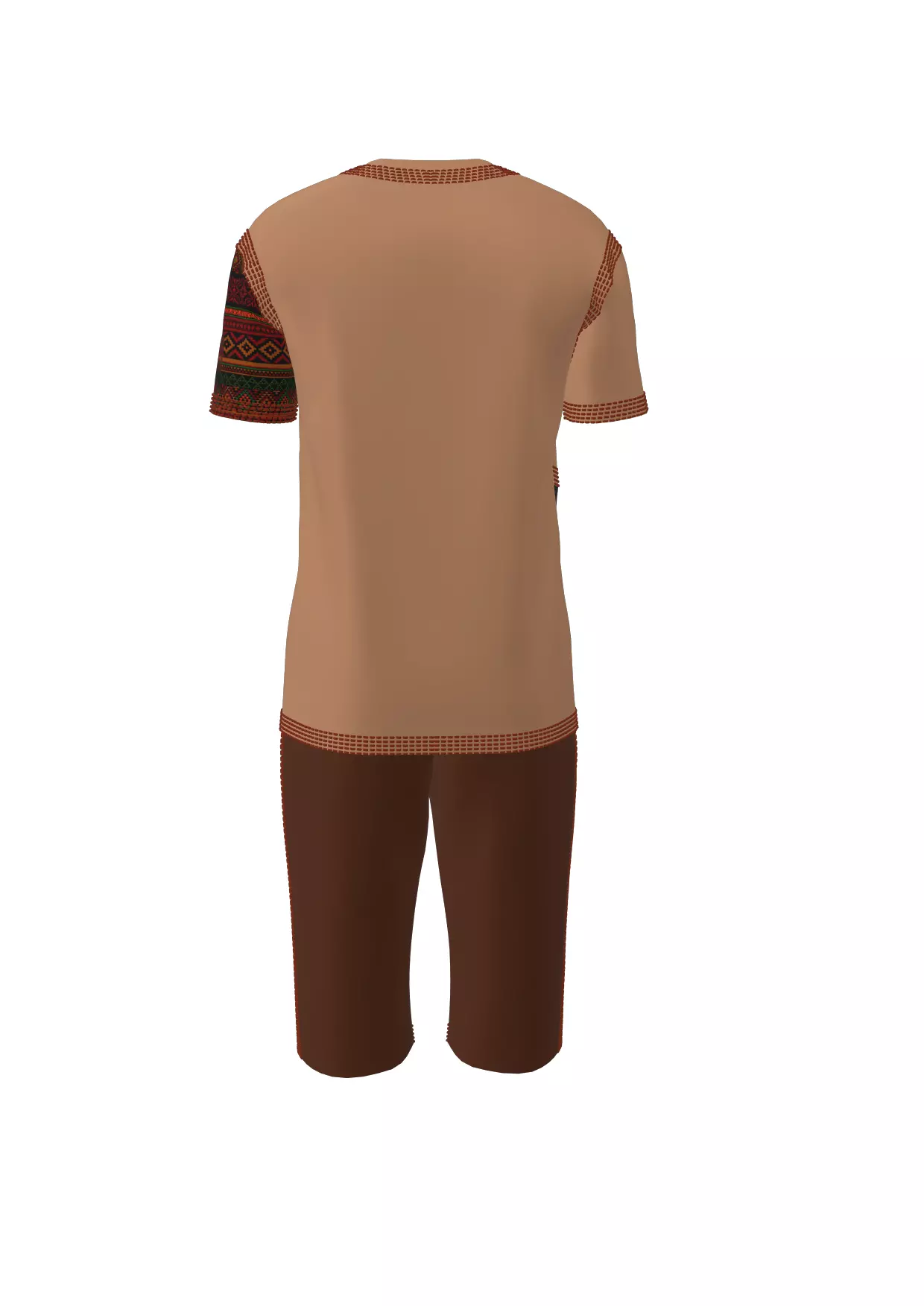 Pattern clothes Marvelous Designer or Clo3D ZPRJ Free 3D model_8