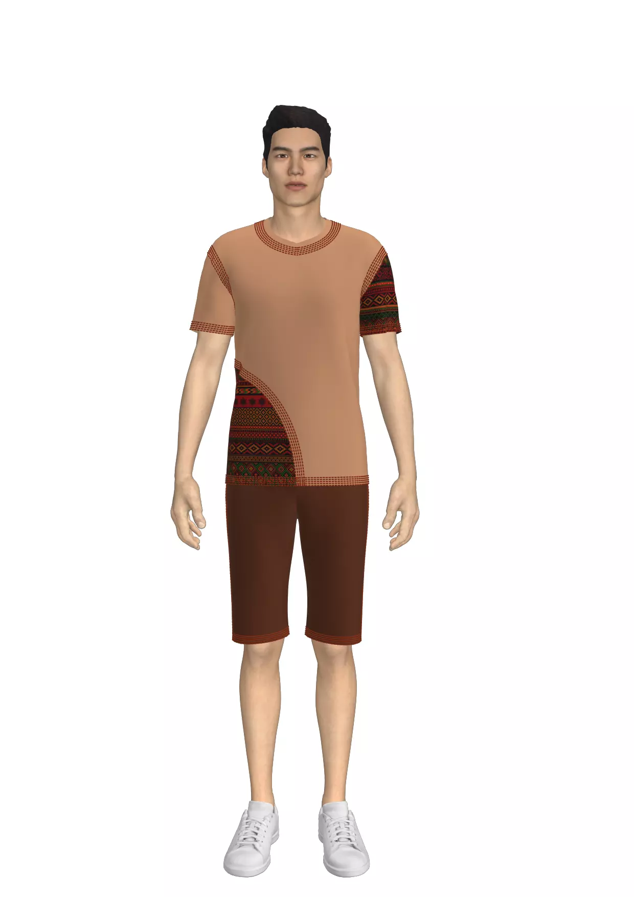 Pattern clothes Marvelous Designer or Clo3D ZPRJ Free 3D model_1