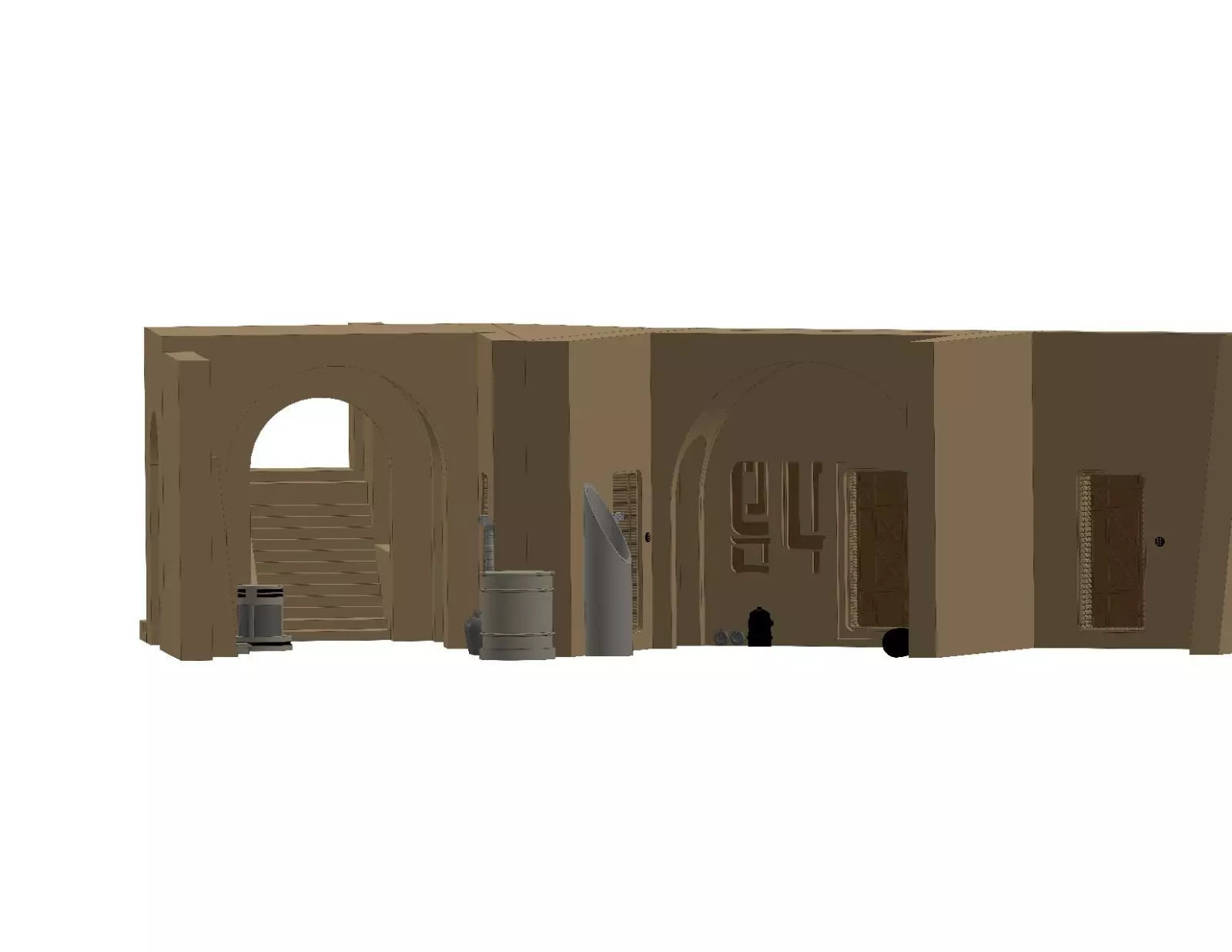 Docking Bay 94 Entrance Passageway Stairs 3D print model_6