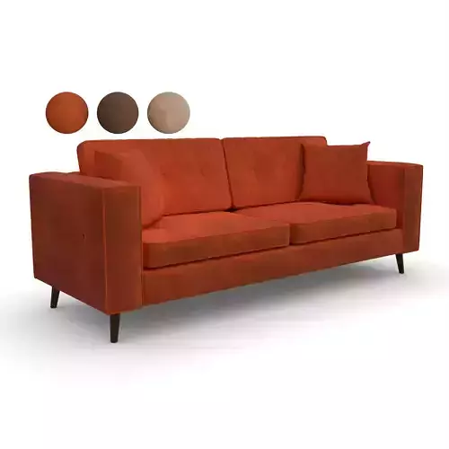 Modern Cozy Sofa 3D model