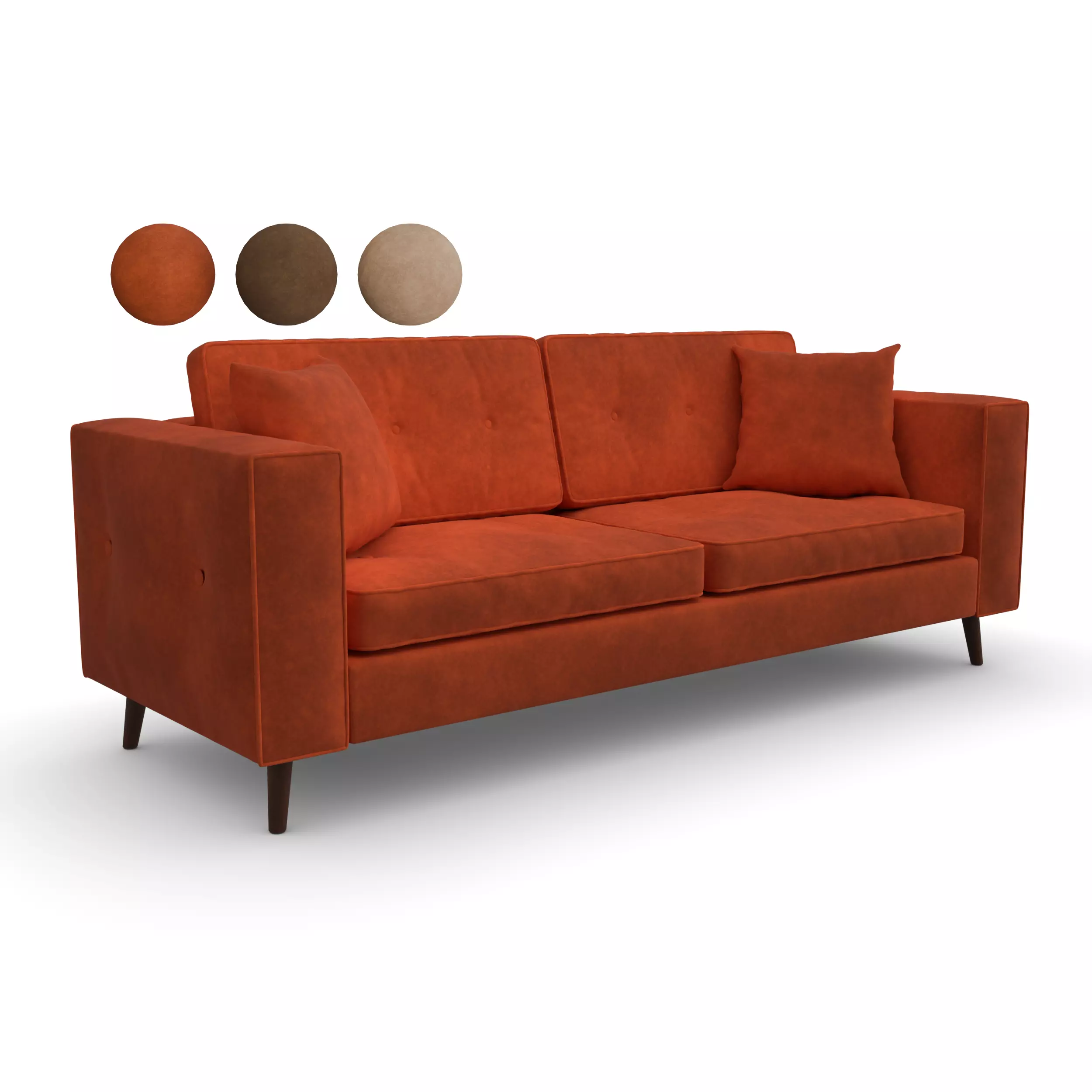 Modern Cozy Sofa 3D model_0