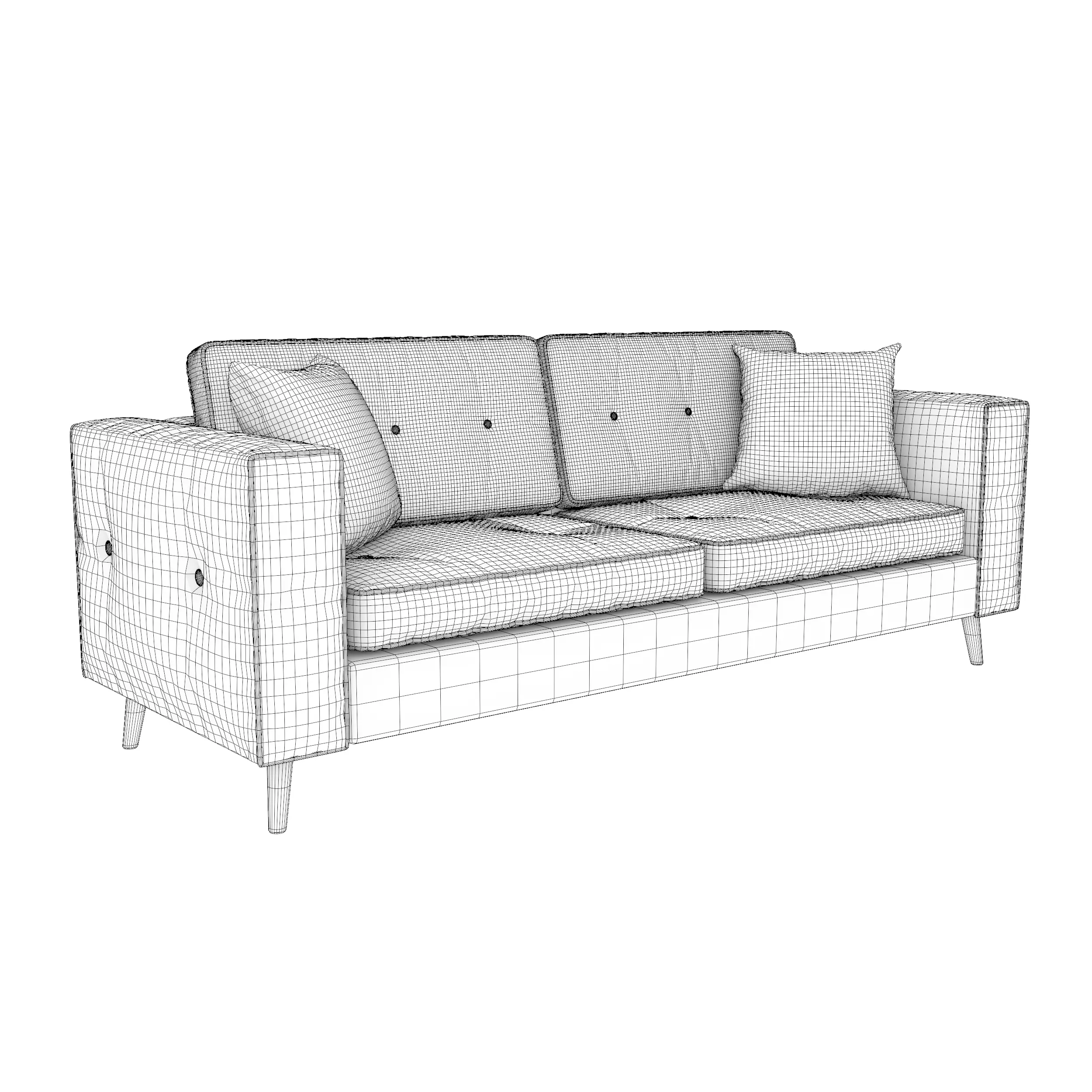 Modern Cozy Sofa 3D model_9