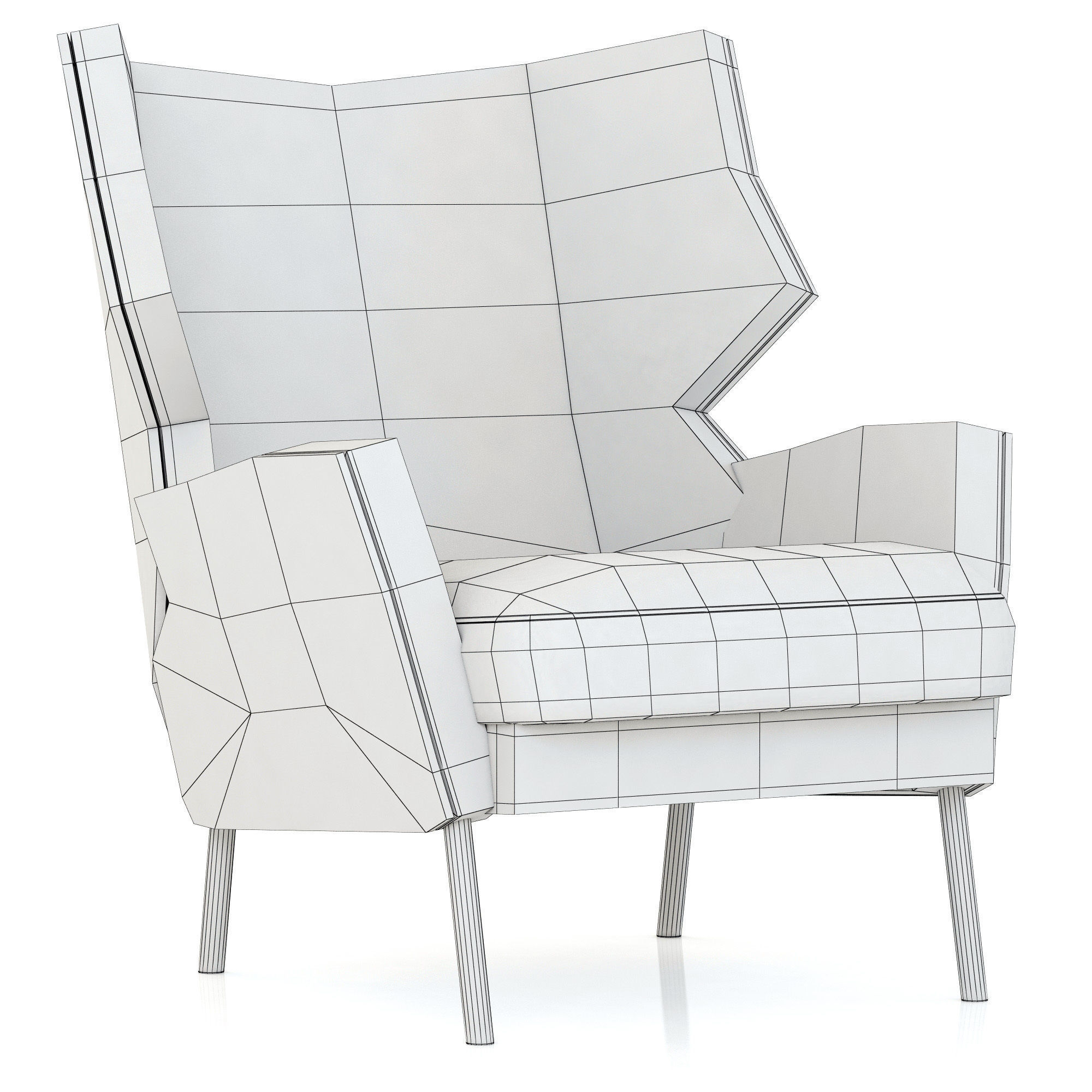 Sits Alex Armchair 3D model_7