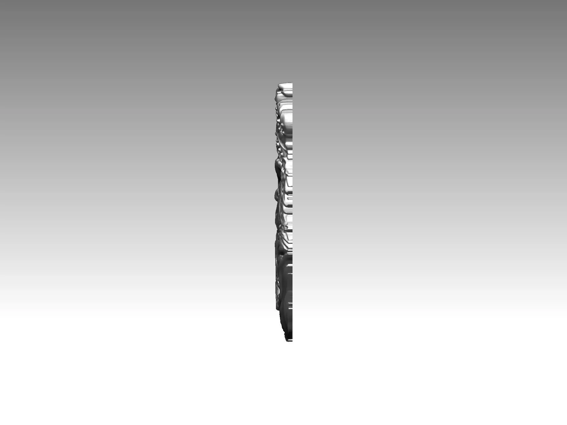  gorilla relief boss 3D print model_1