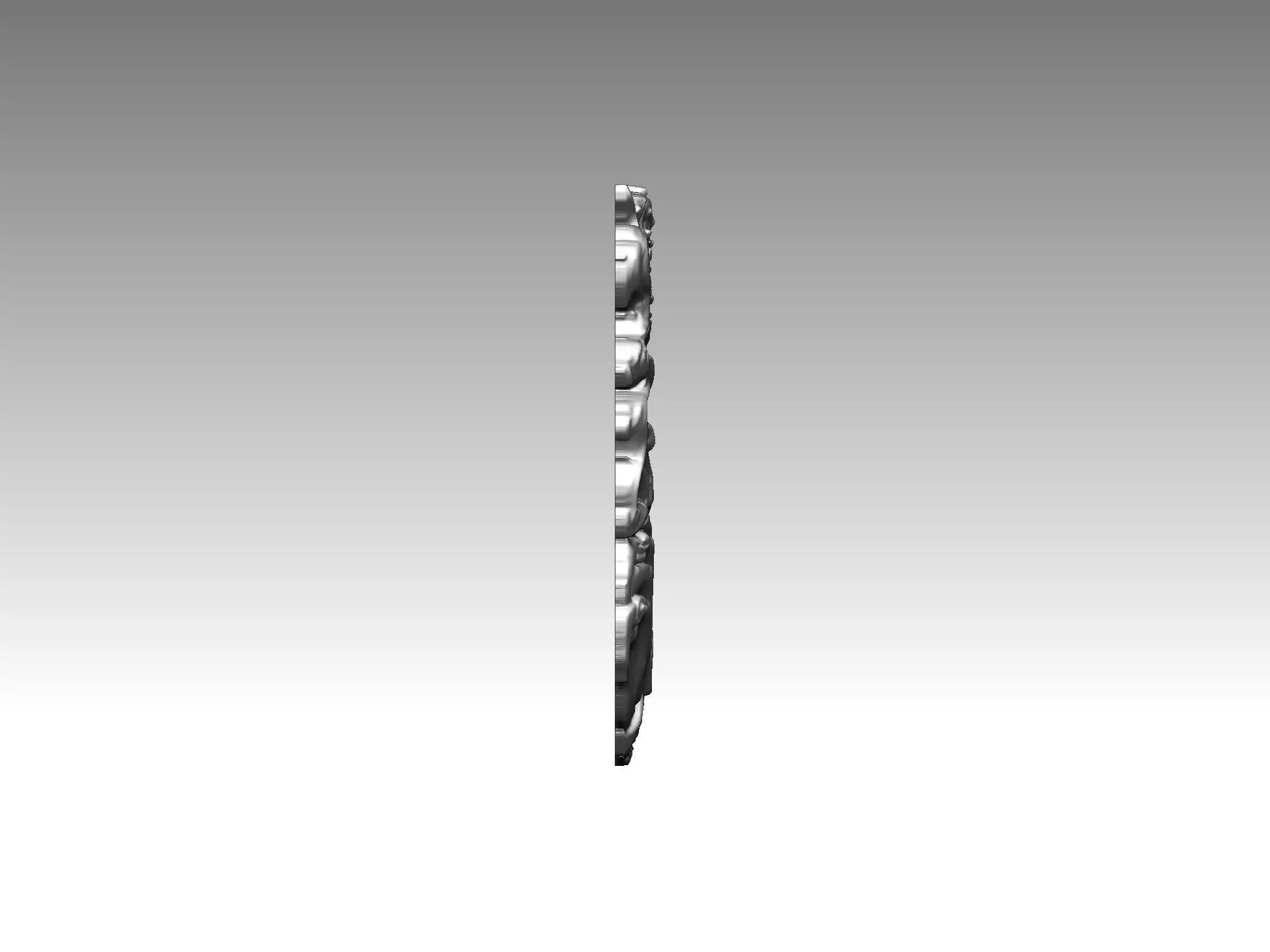  gorilla relief boss 3D print model_3