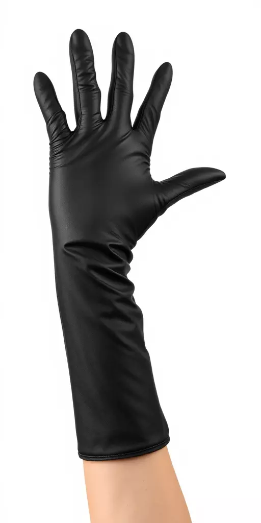 Black Leather Glove Model Pack Low-poly 3D model_2