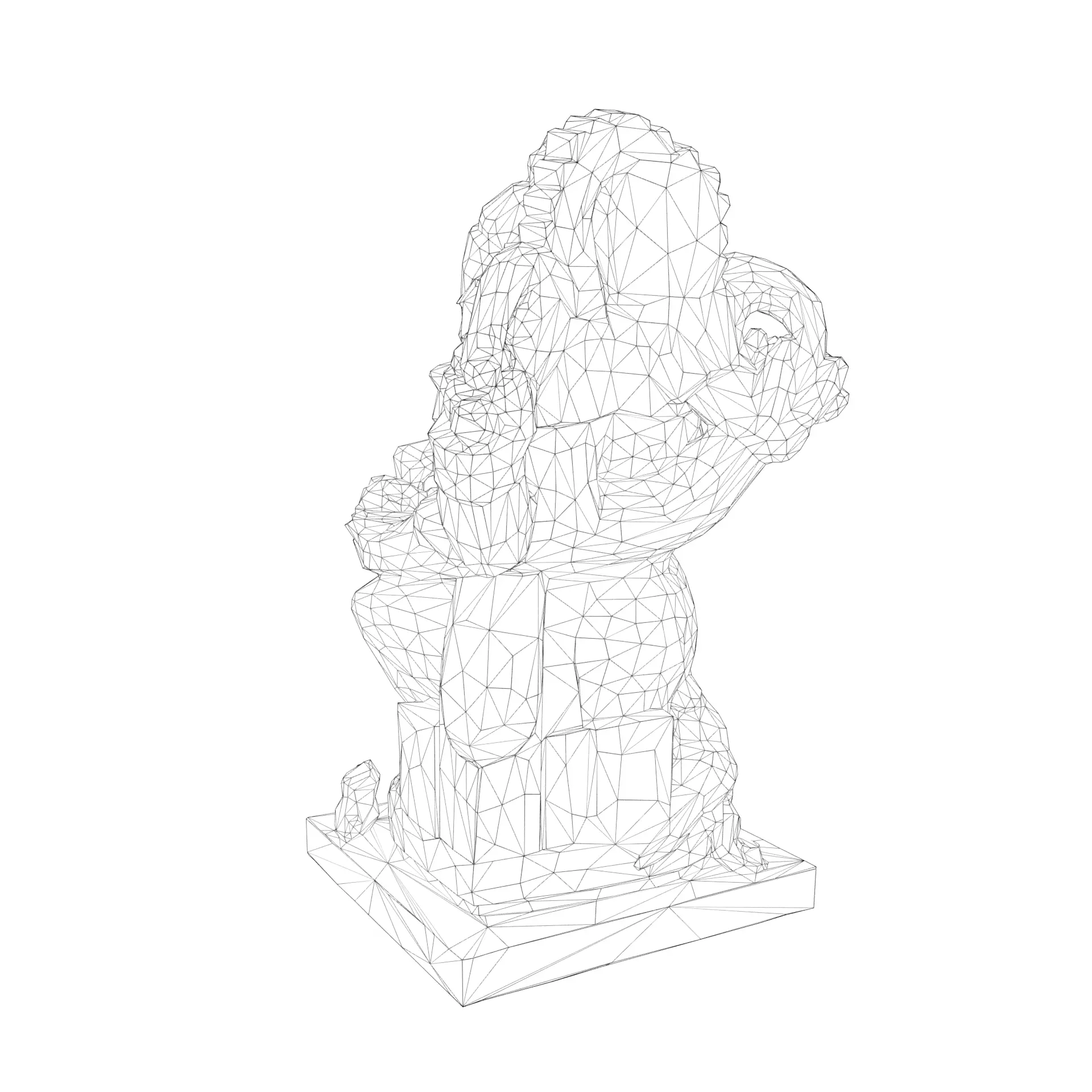 Lord Ganesha Statue Low-poly 3D model_31