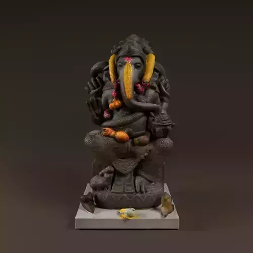 Lord Ganesha Statue Low-poly 3D model