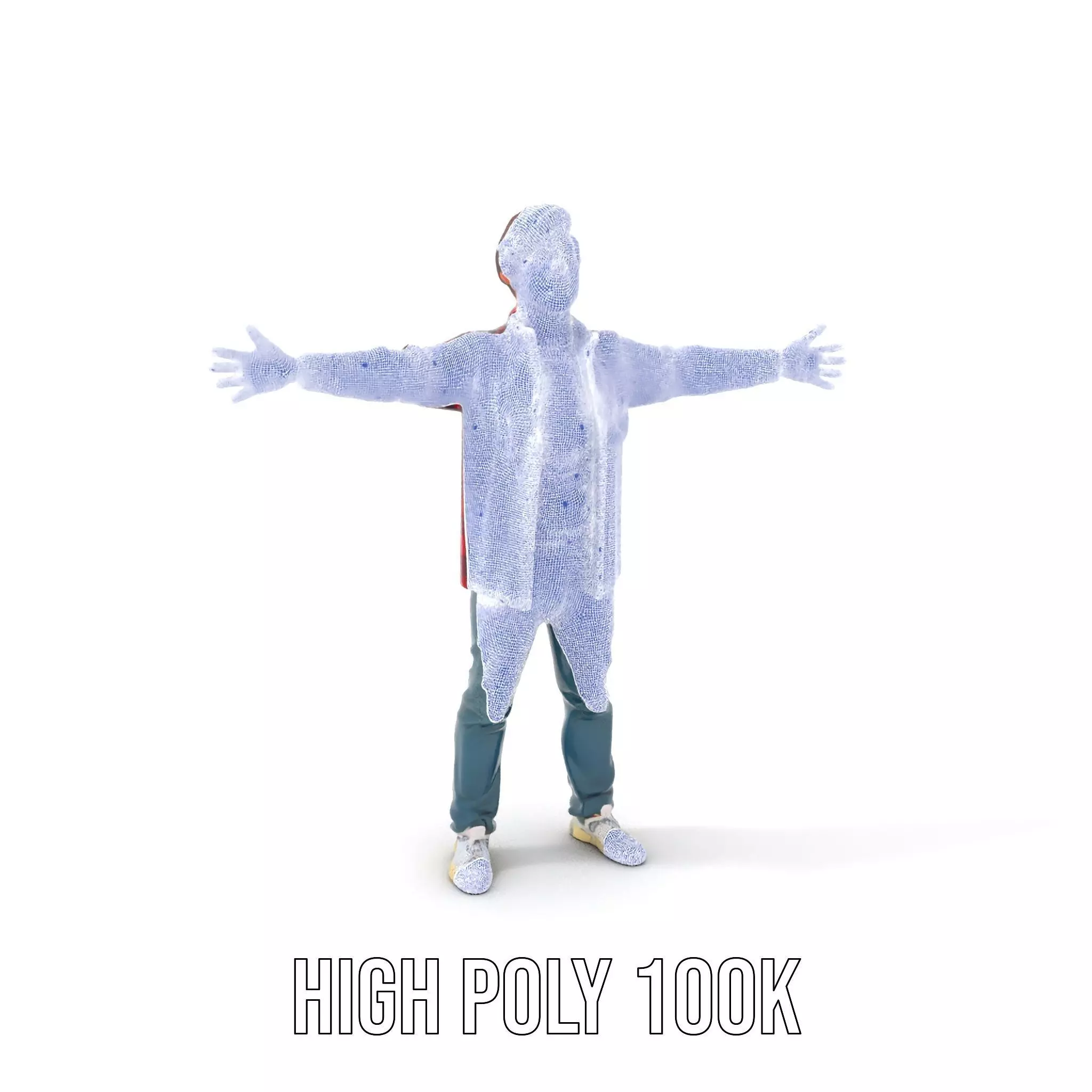 Casual Male Character with Plaid Shirt Model Pack Low-poly 3D model_4