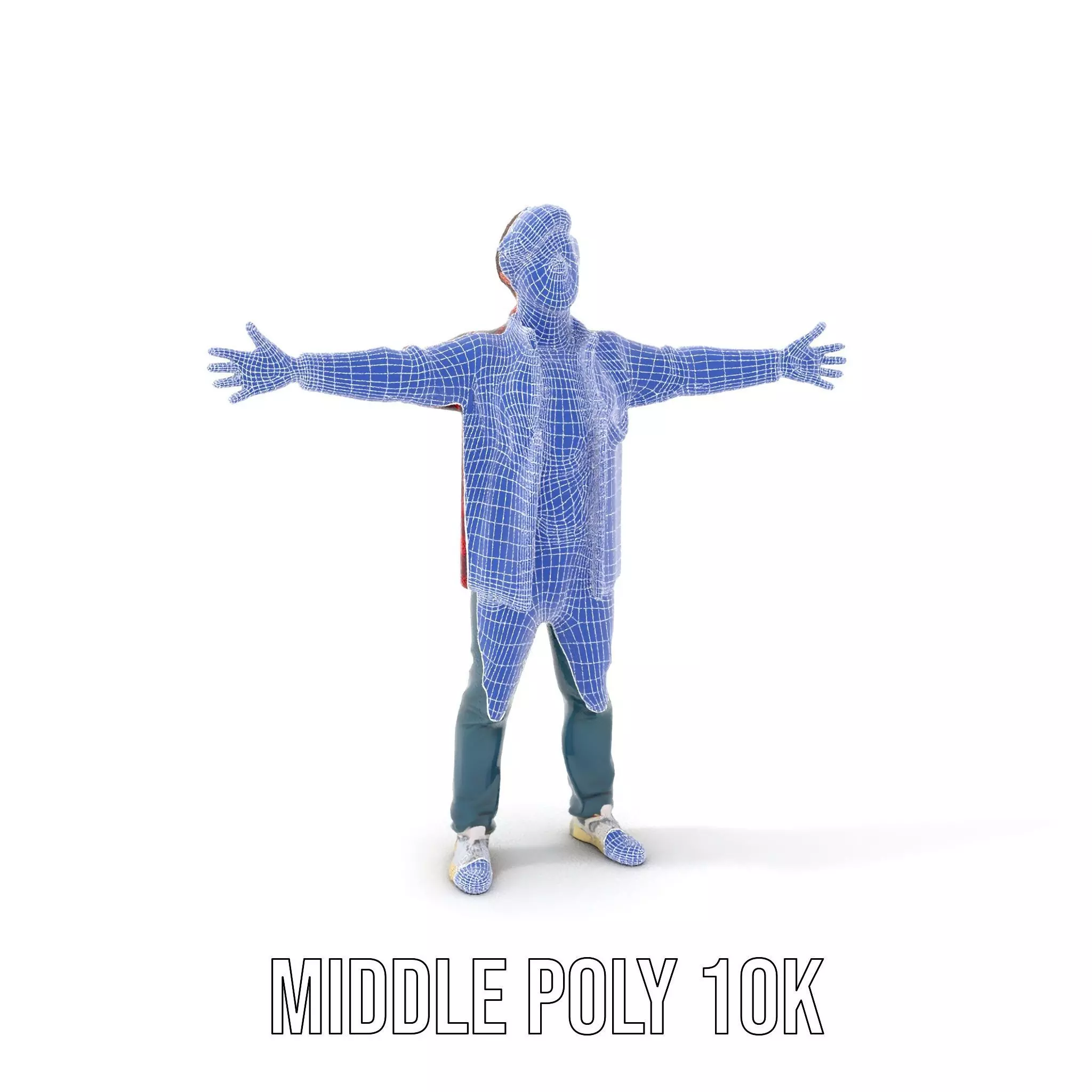 Casual Male Character with Plaid Shirt Model Pack Low-poly 3D model_20