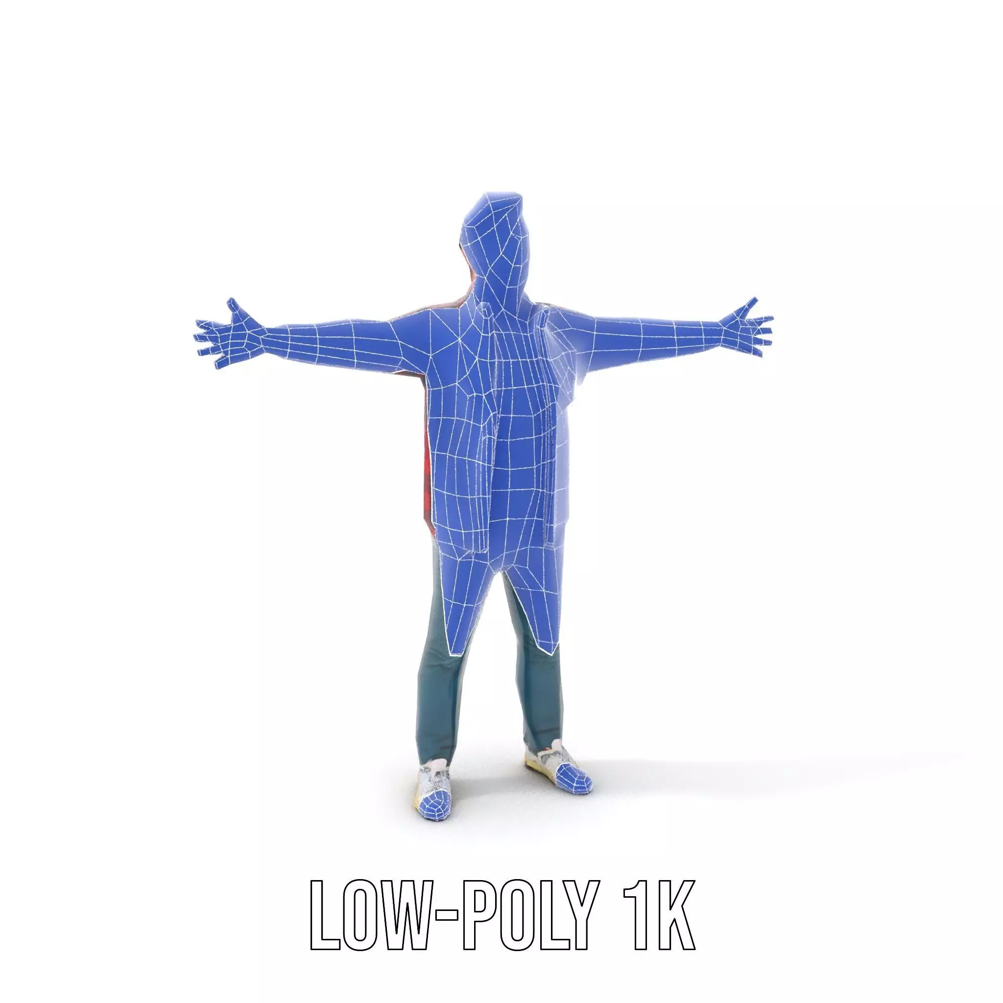 Casual Male Character with Plaid Shirt Model Pack Low-poly 3D model_9