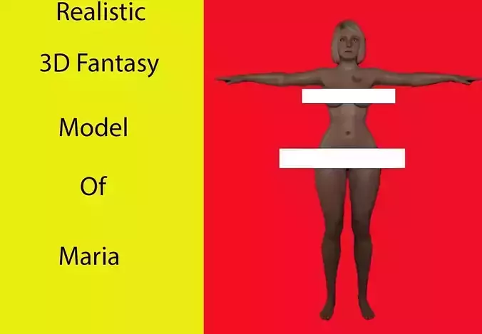 Maria Parody Low-poly 3D model