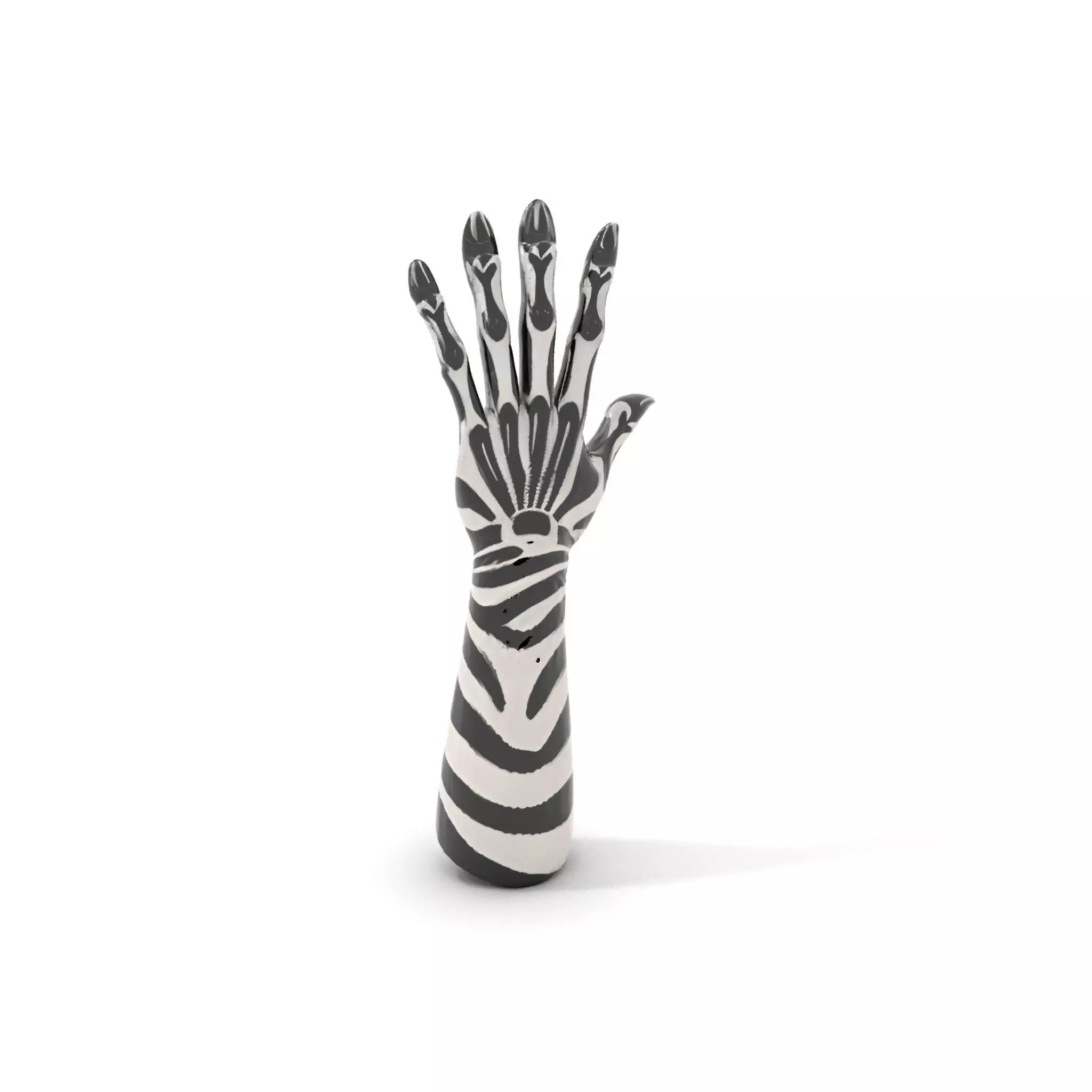 Skeleton Glove Hand model pack with detailed textures Low-poly 3D model_0