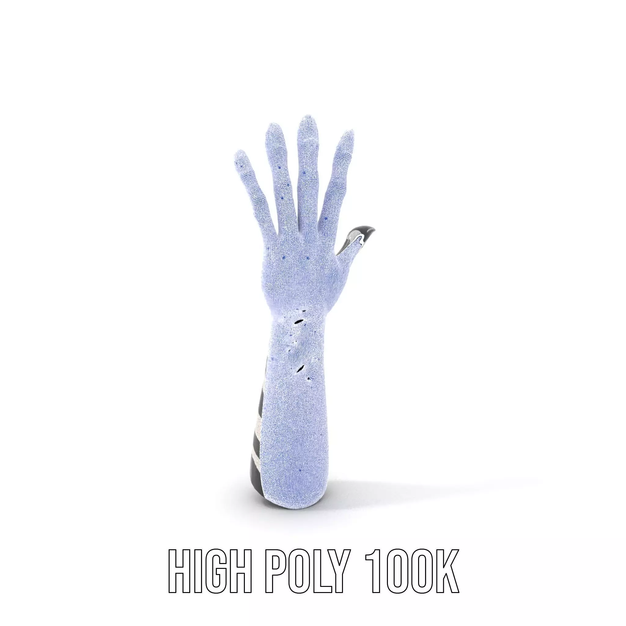 Skeleton Glove Hand model pack with detailed textures Low-poly 3D model_4