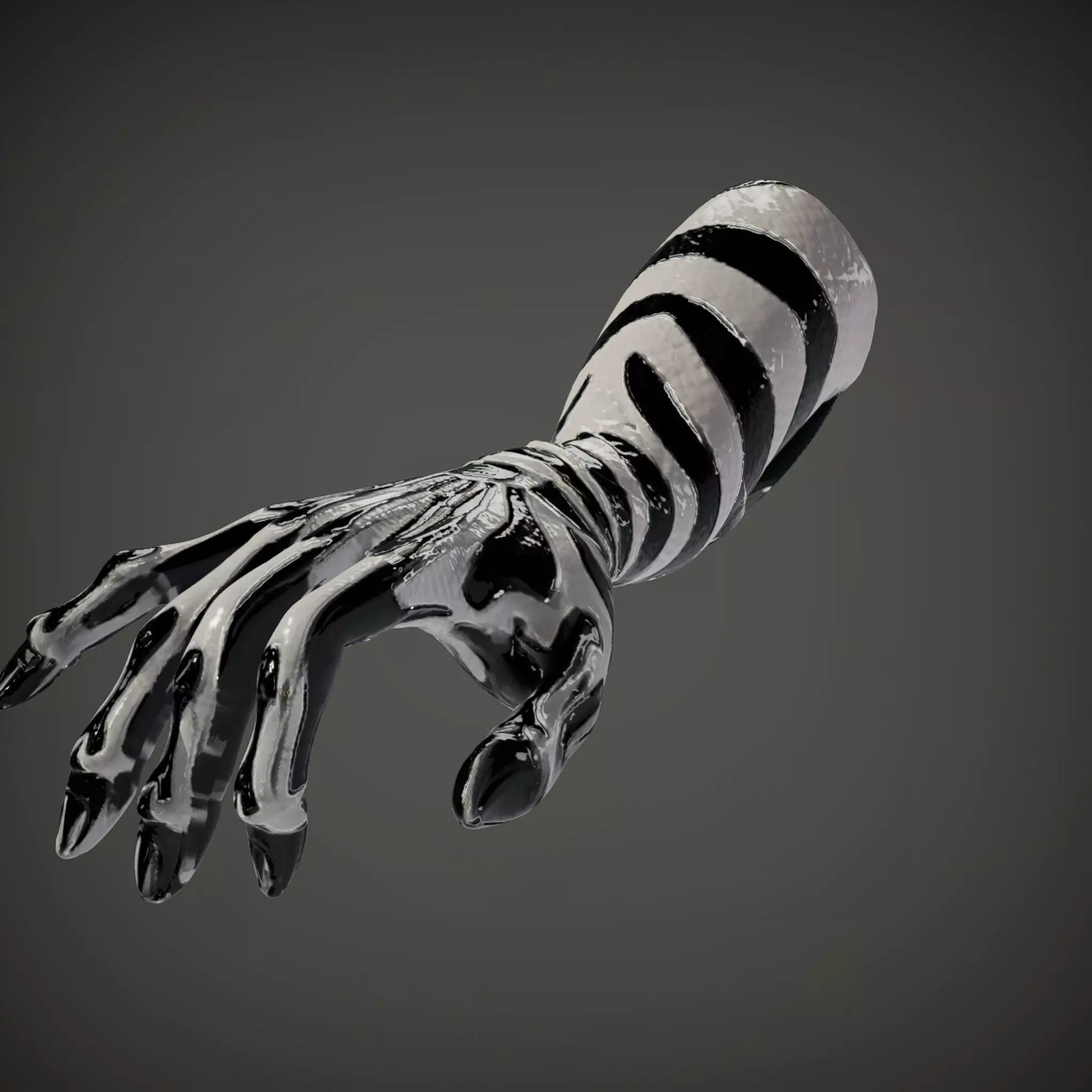 Skeleton Glove Hand model pack with detailed textures Low-poly 3D model_34
