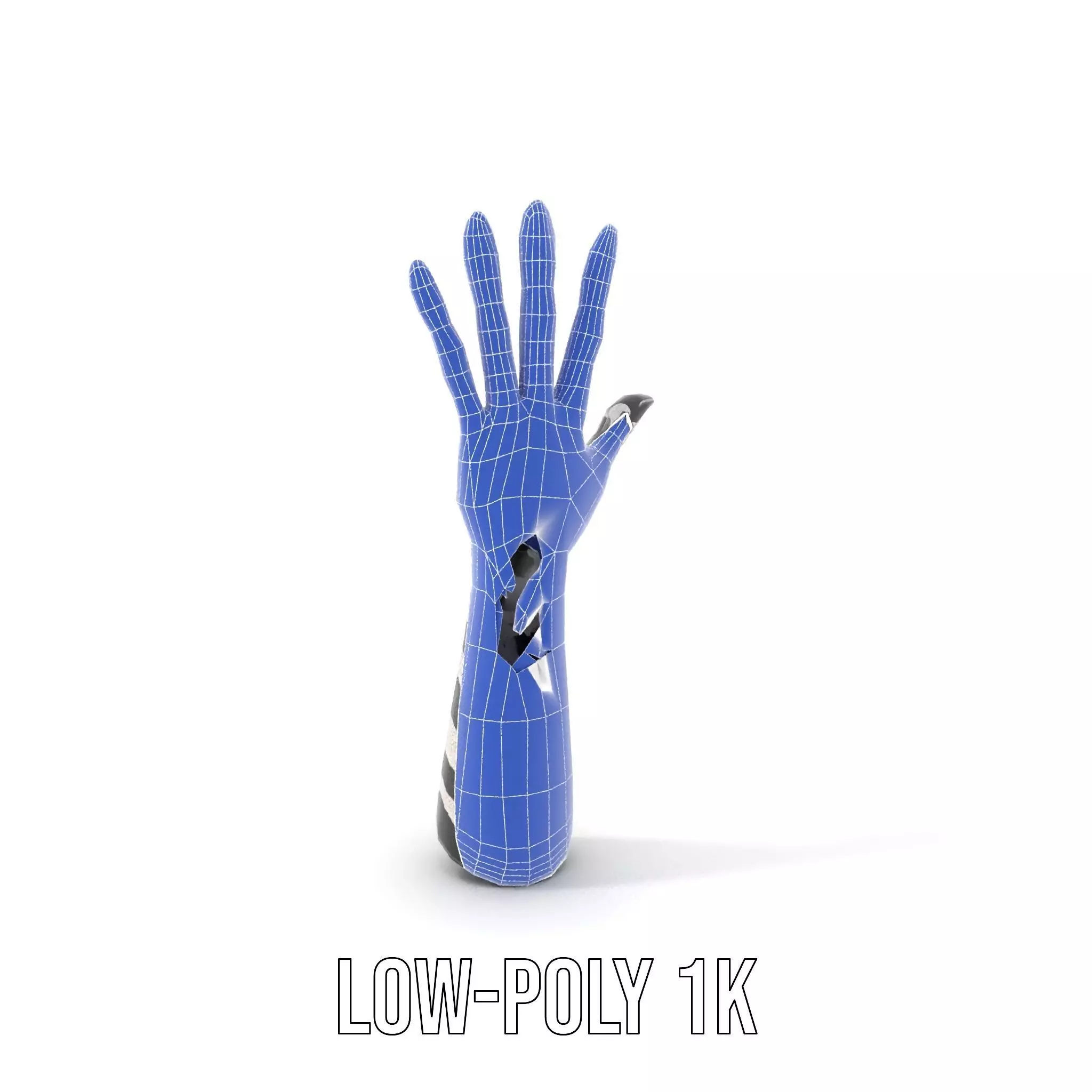 Skeleton Glove Hand model pack with detailed textures Low-poly 3D model_19