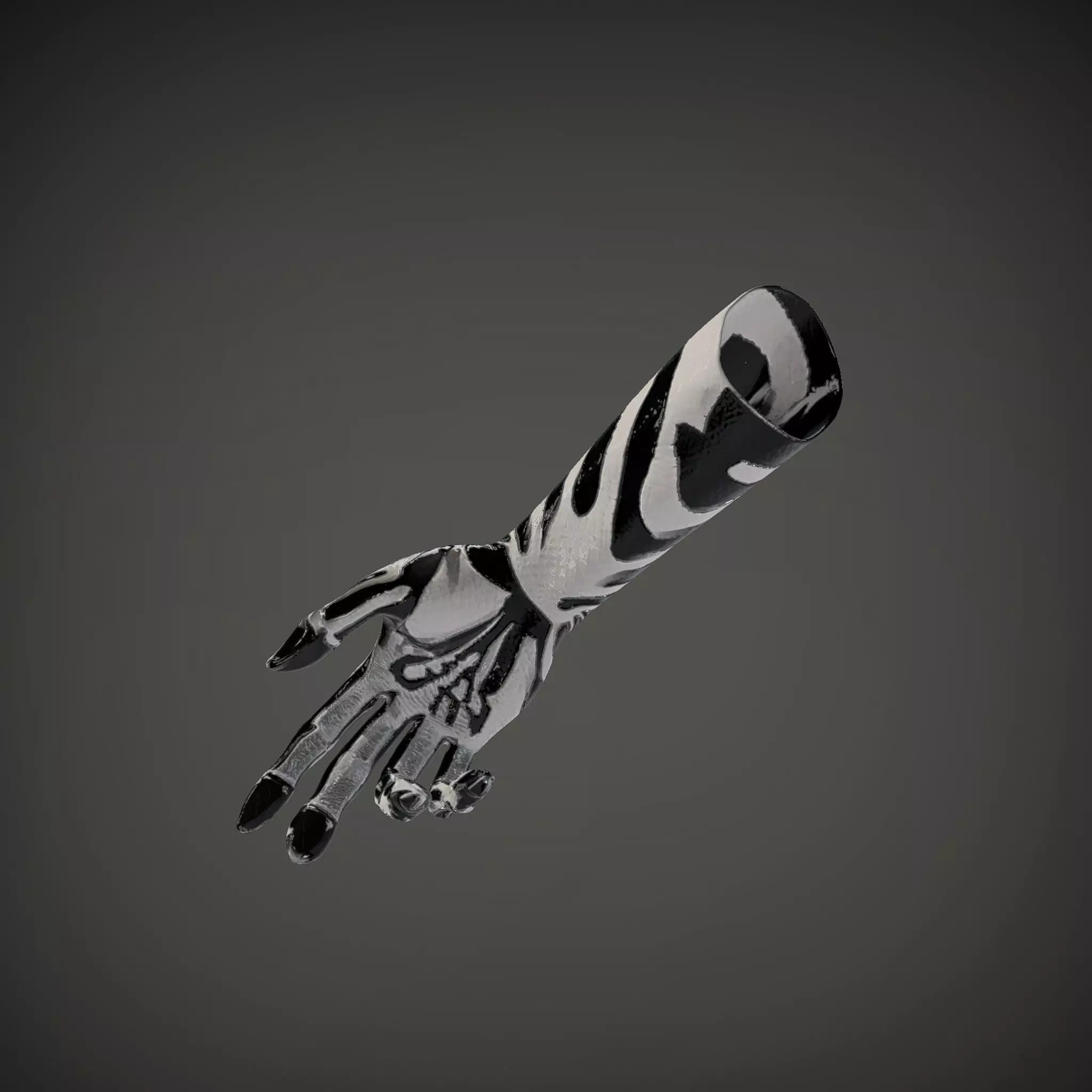 Skeleton Glove Hand model pack with detailed textures Low-poly 3D model_33