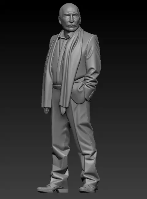 Tuncel Kurtiz ramiz karaeski Gercege Yakin Detayli 3D Model STL 3D print model_3